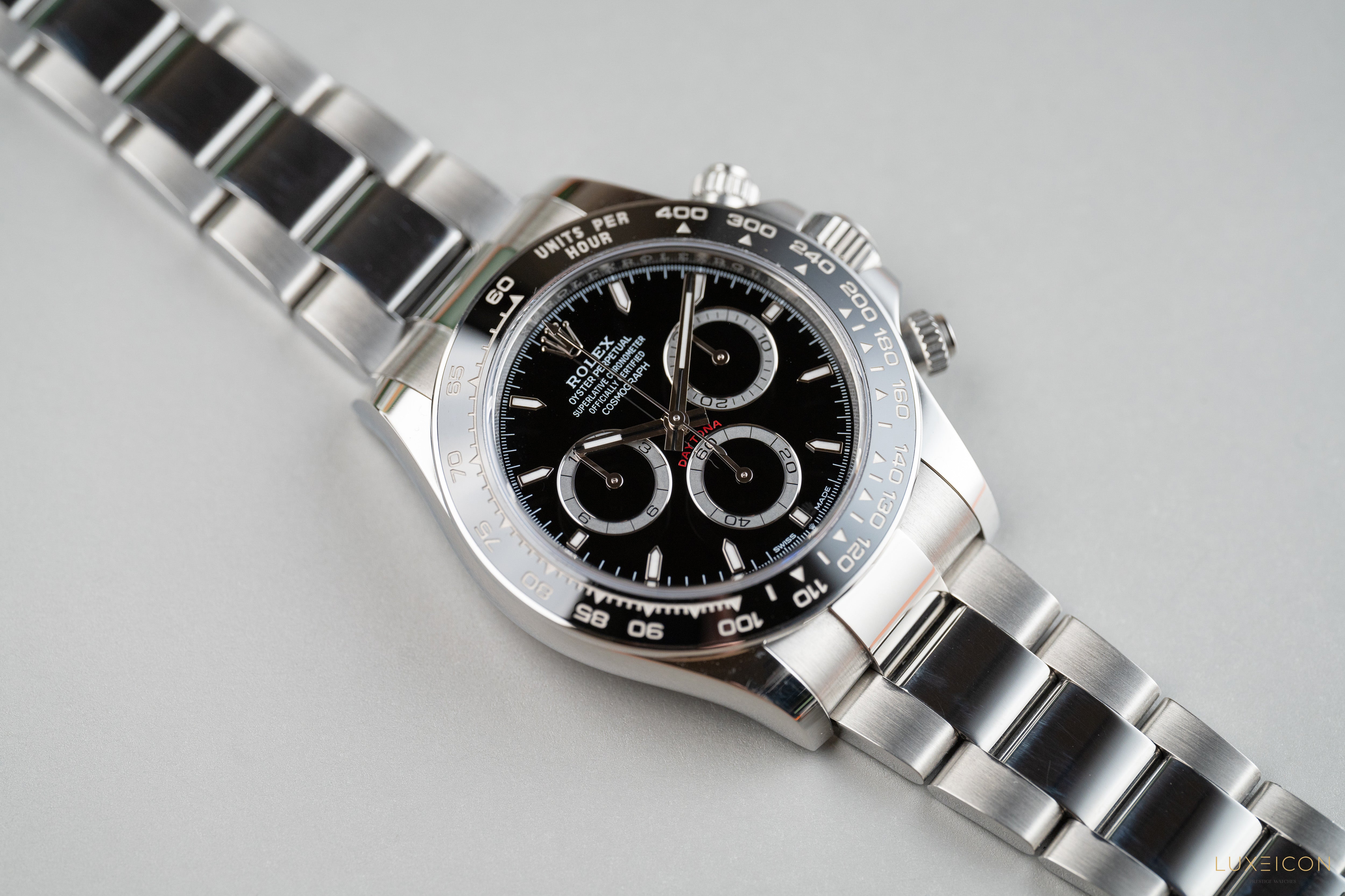 Rolex Daytona 126500LN Black Dial Stainless Steel Ceramic Bezel Steel Rim