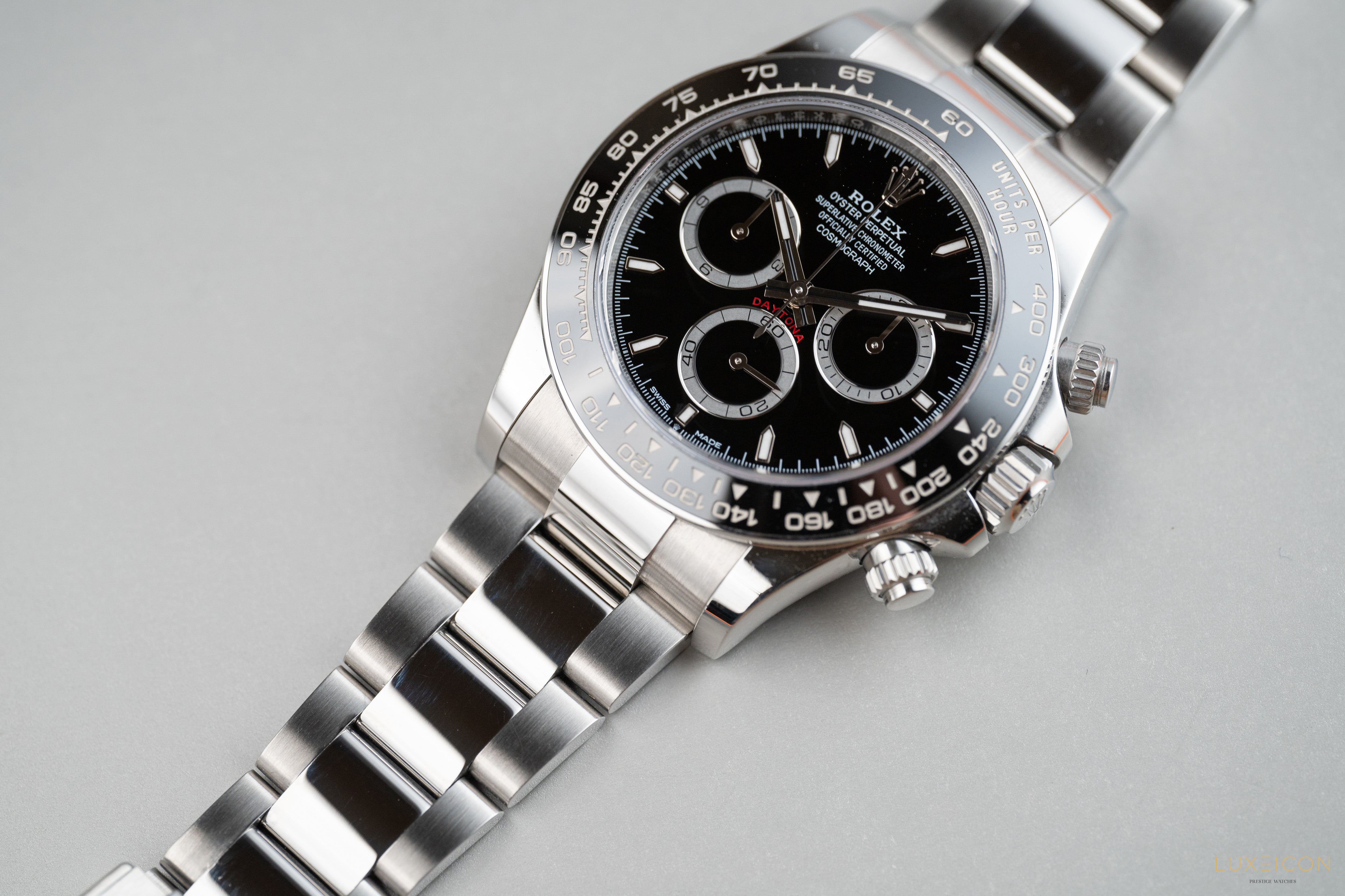 Rolex Daytona 126500LN Black Dial Stainless Steel Ceramic Bezel Steel Rim