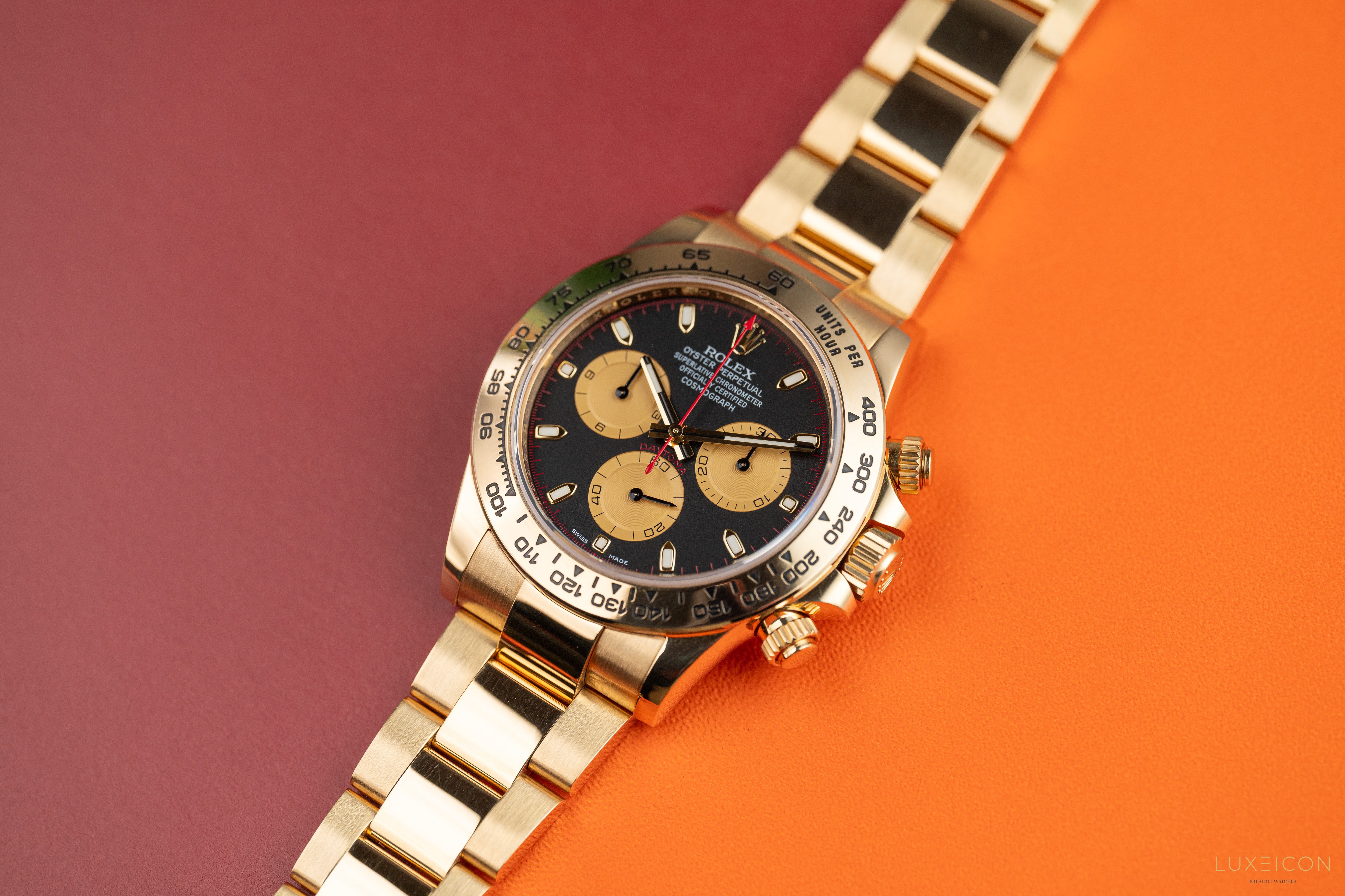 Rolex Daytona 116508 18K Yellow Gold Black Dial Paul Newman 40mm