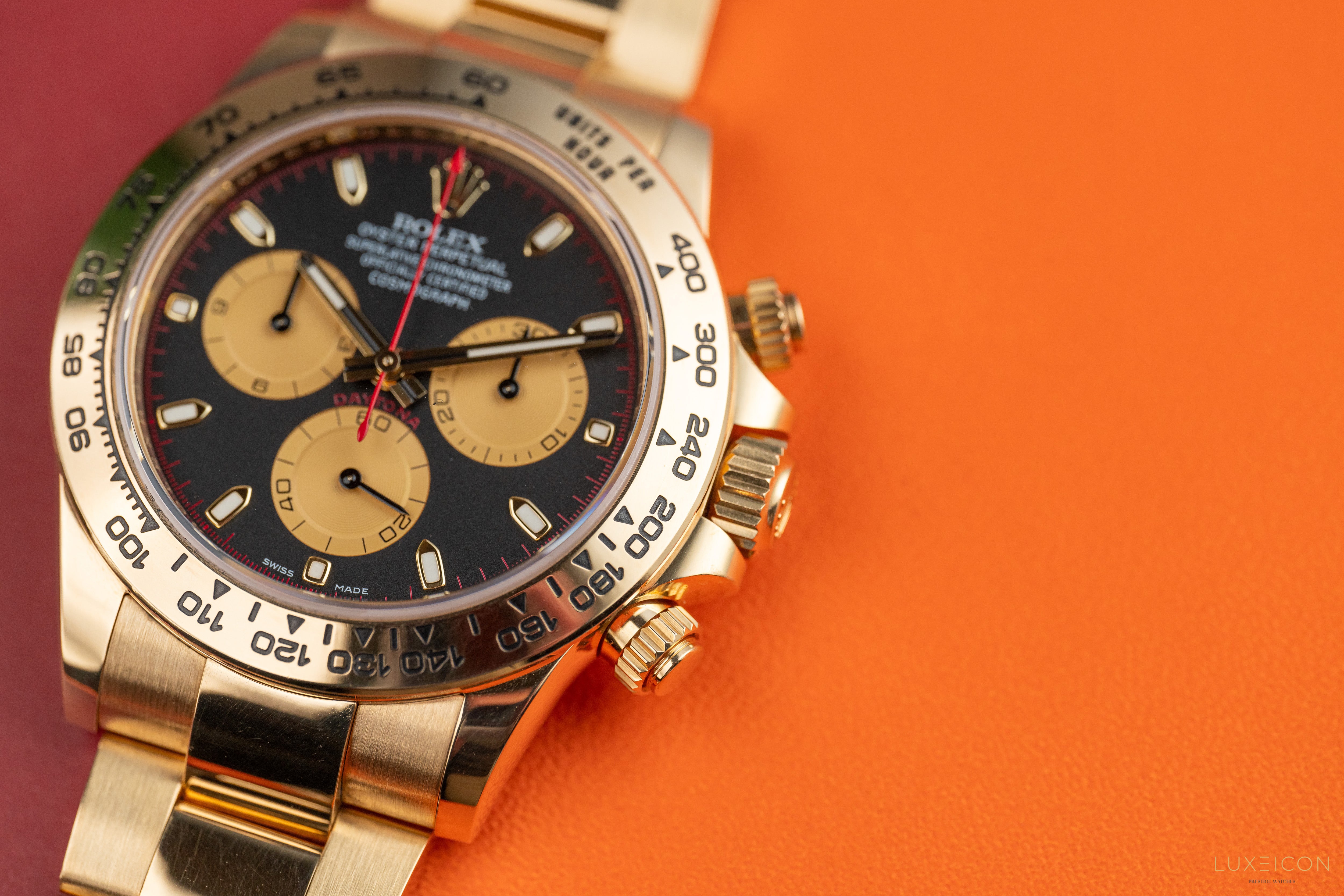 Rolex Daytona 116508 18K Yellow Gold Black Dial Paul Newman 40mm