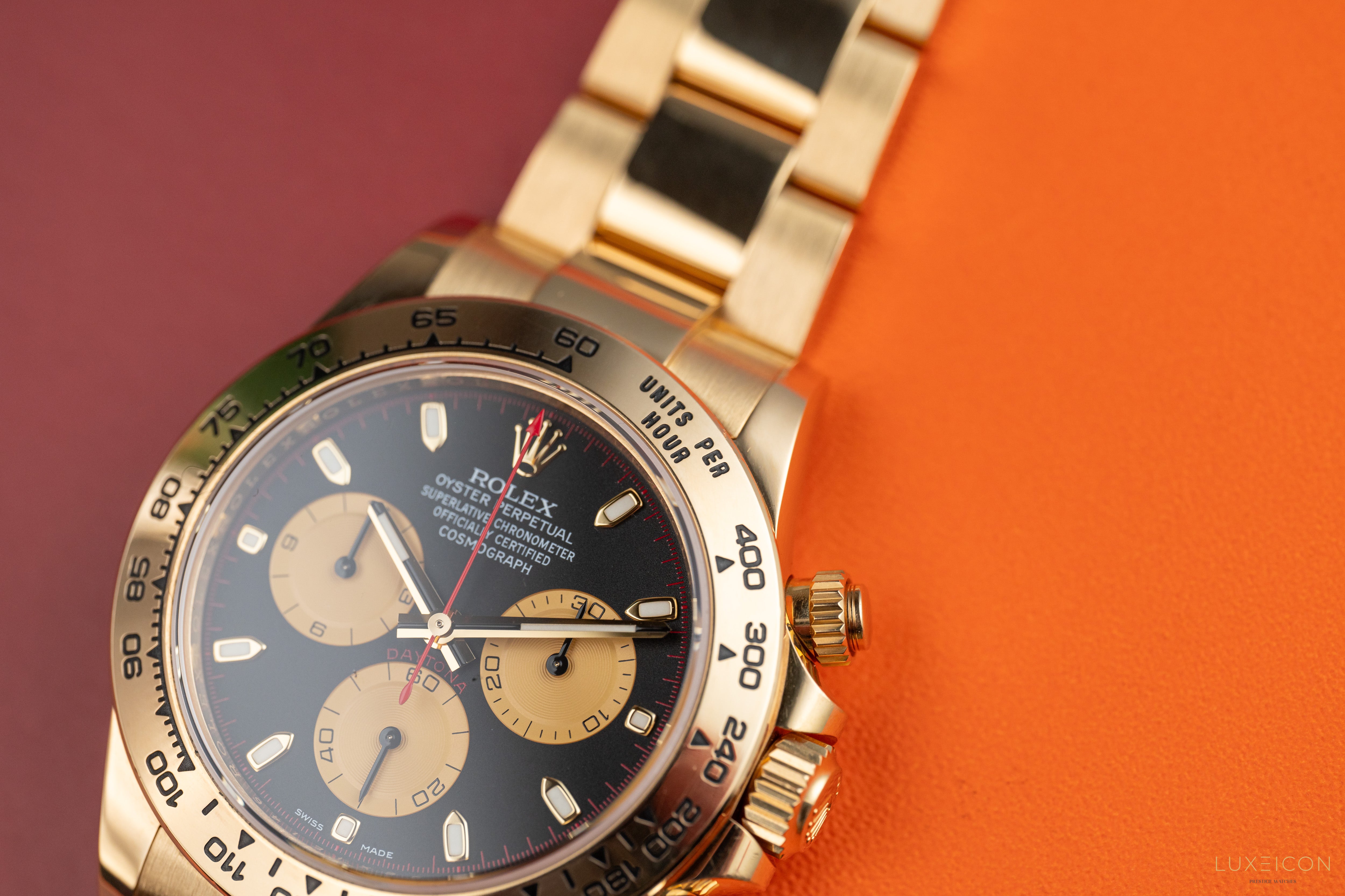 Rolex Daytona 116508 18K Yellow Gold Black Dial Paul Newman 40mm