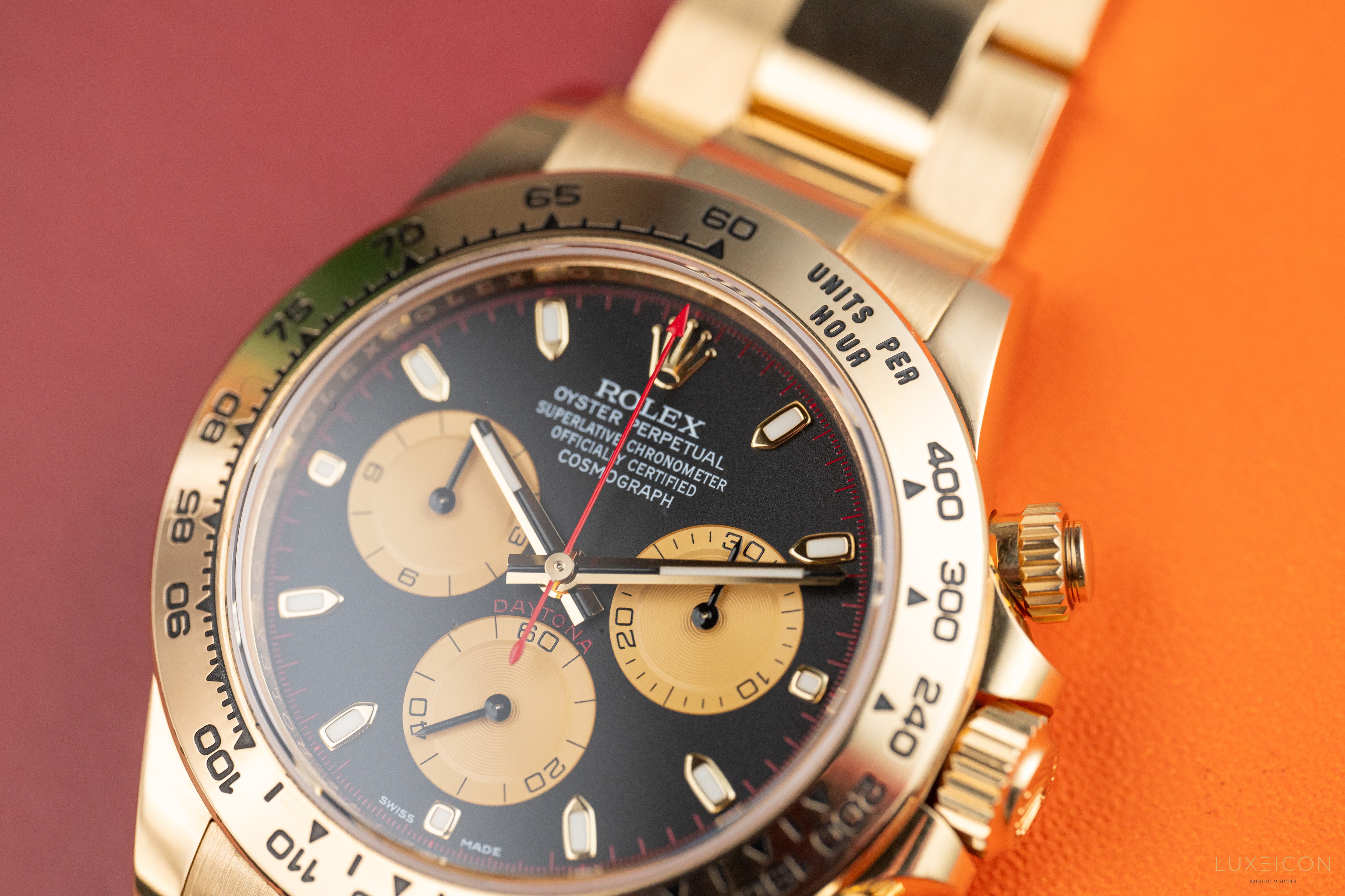 Rolex Daytona 116508 18K Yellow Gold Black Dial Paul Newman 40mm