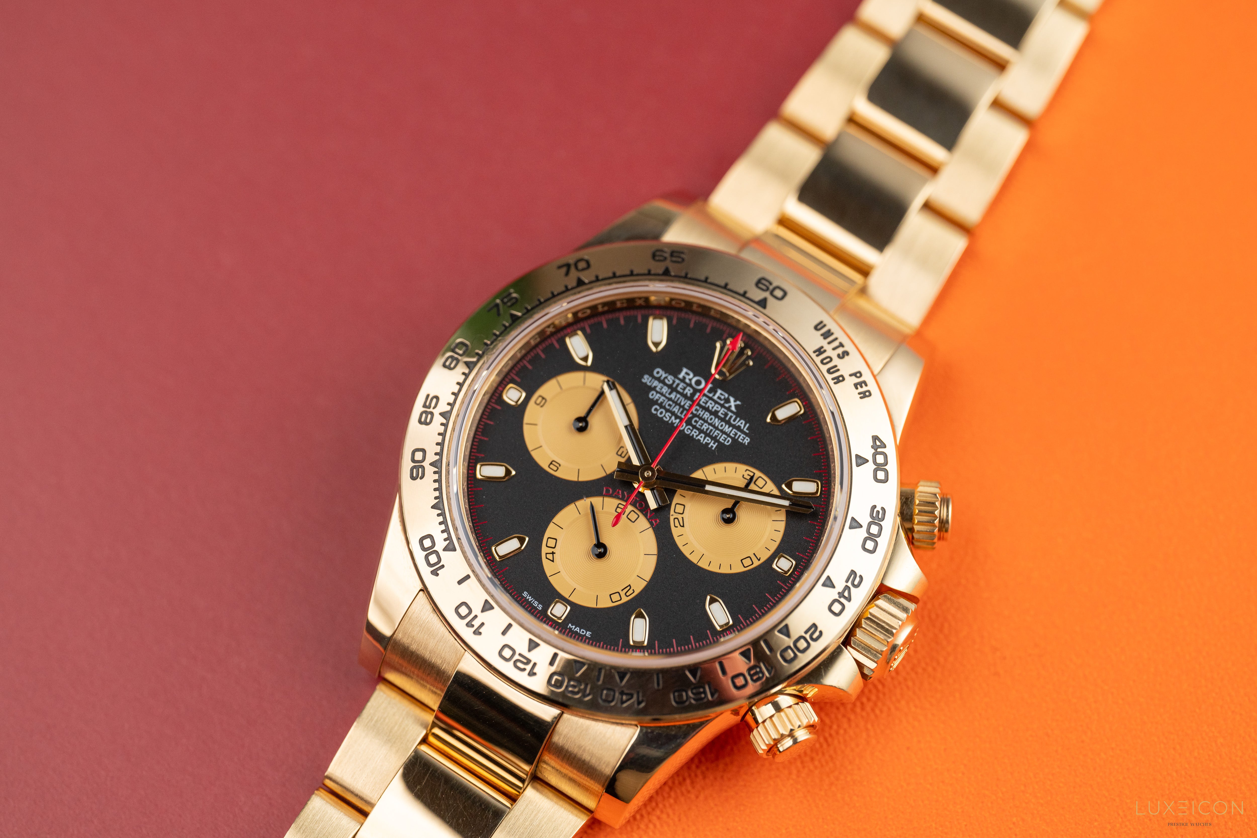 Rolex Daytona 116508 18K Yellow Gold Black Dial Paul Newman 40mm