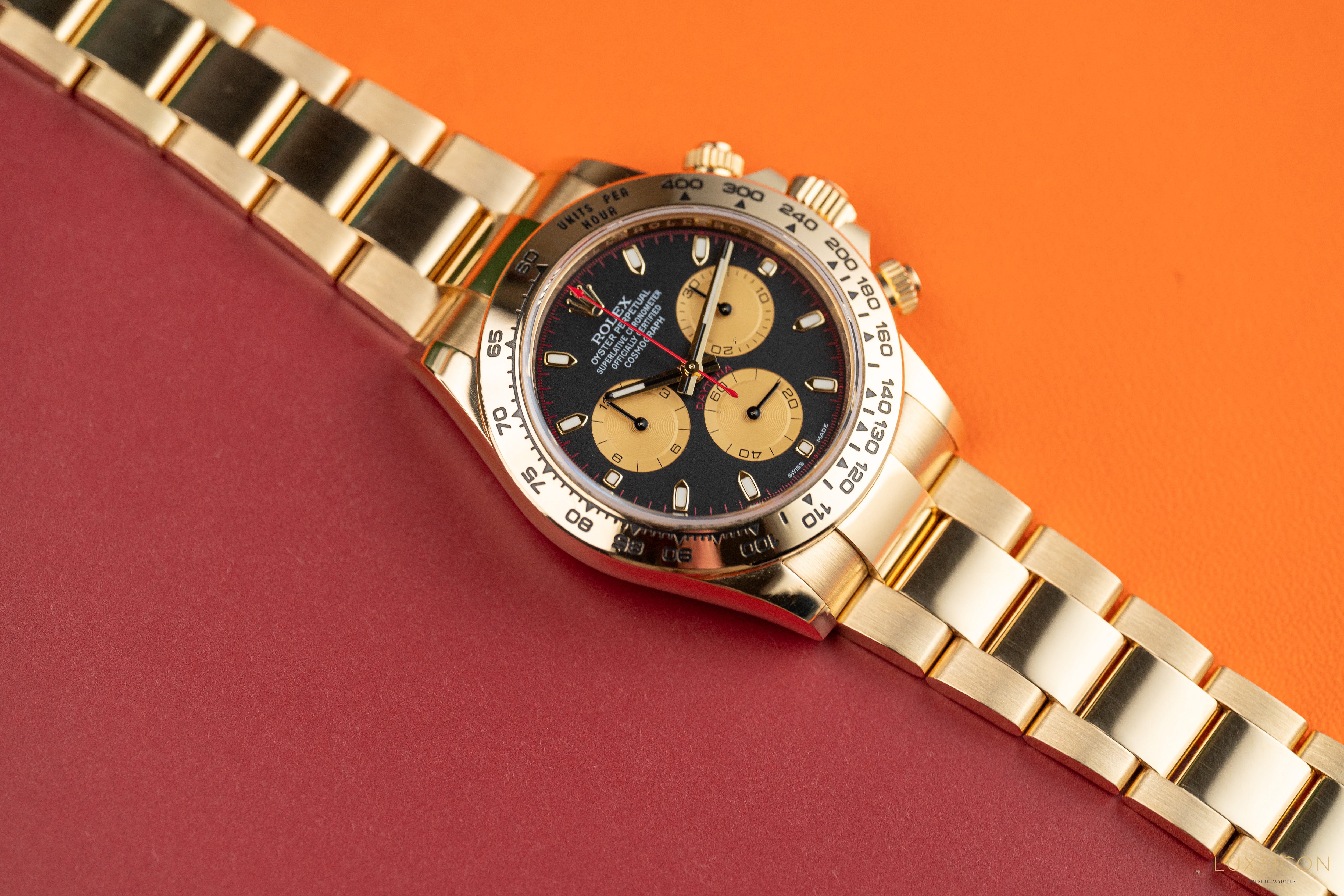 Rolex Daytona 116508 18K Yellow Gold Black Dial Paul Newman 40mm