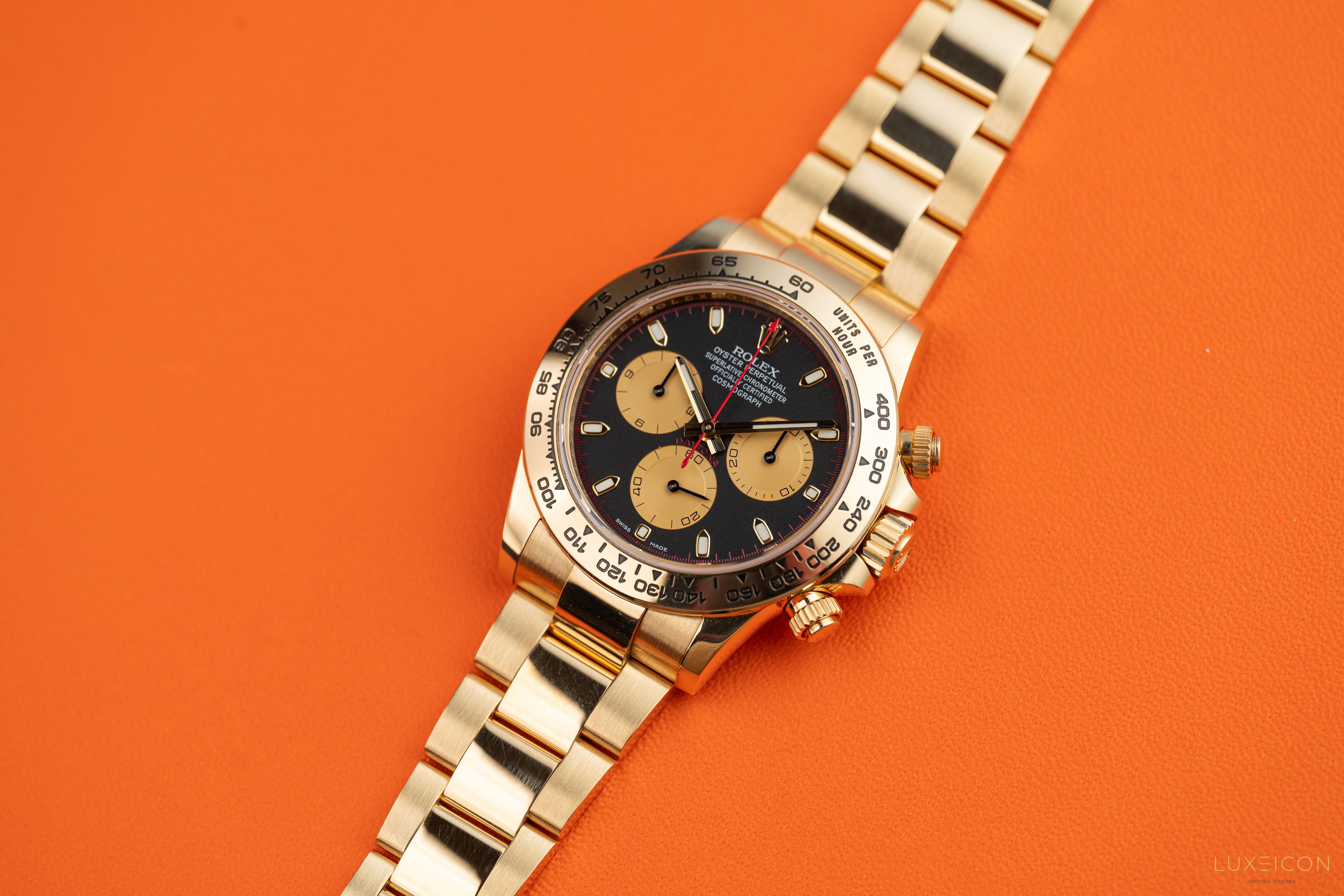 Rolex Daytona 116508 18K Yellow Gold Black Dial Paul Newman 40mm