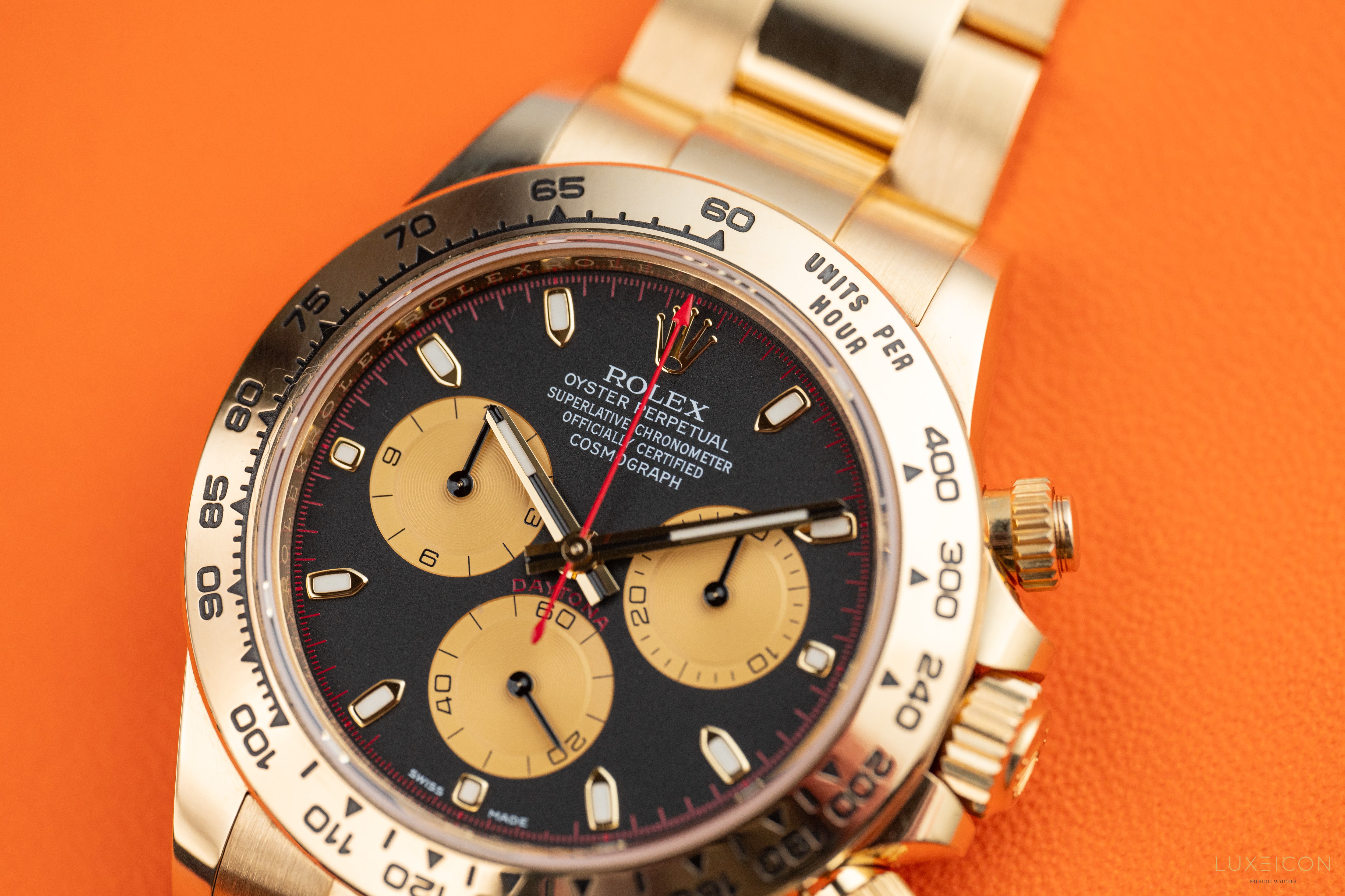 Rolex Daytona 116508 18K Yellow Gold Black Dial Paul Newman 40mm