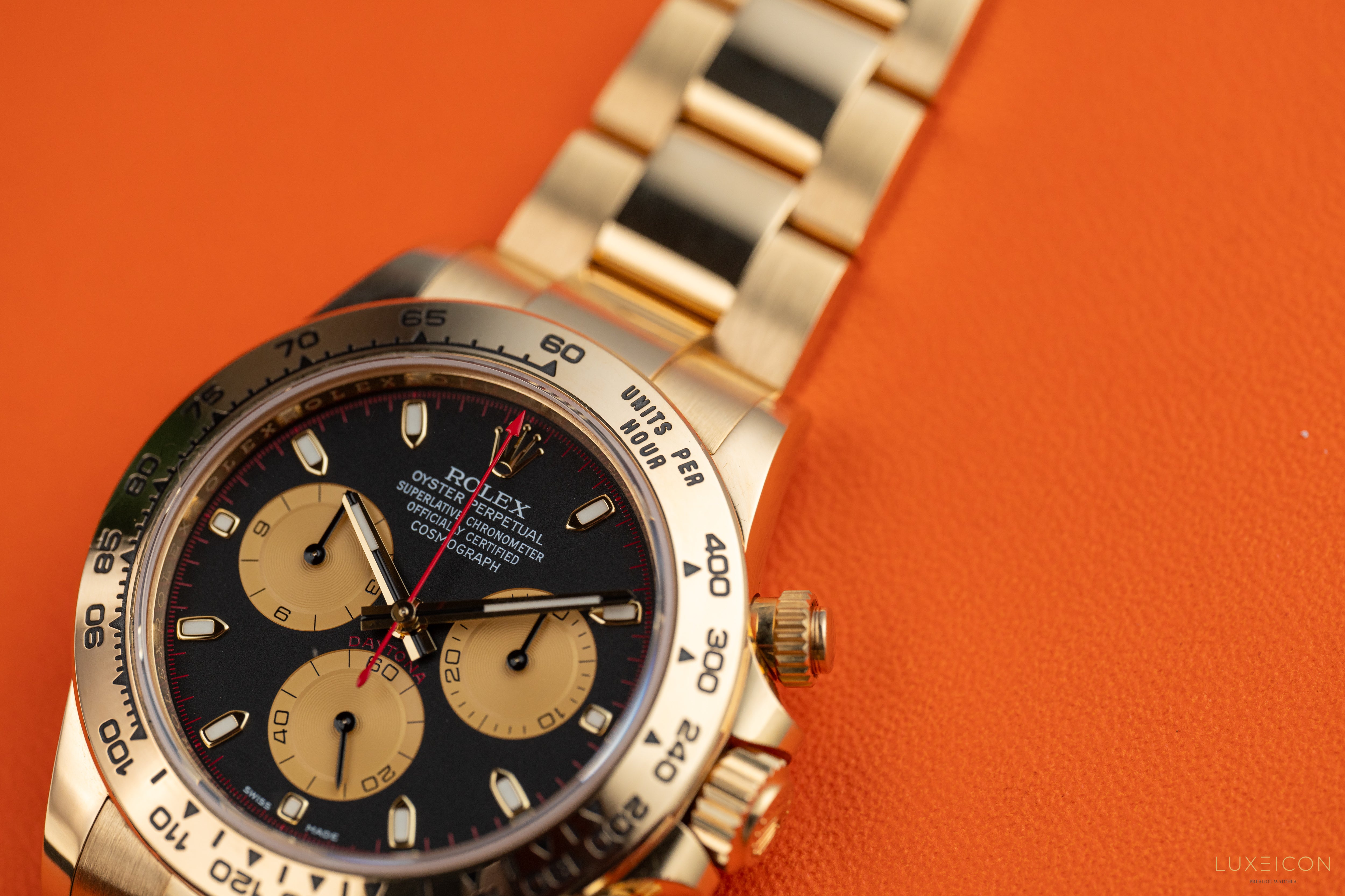 Rolex Daytona 116508 18K Yellow Gold Black Dial Paul Newman 40mm