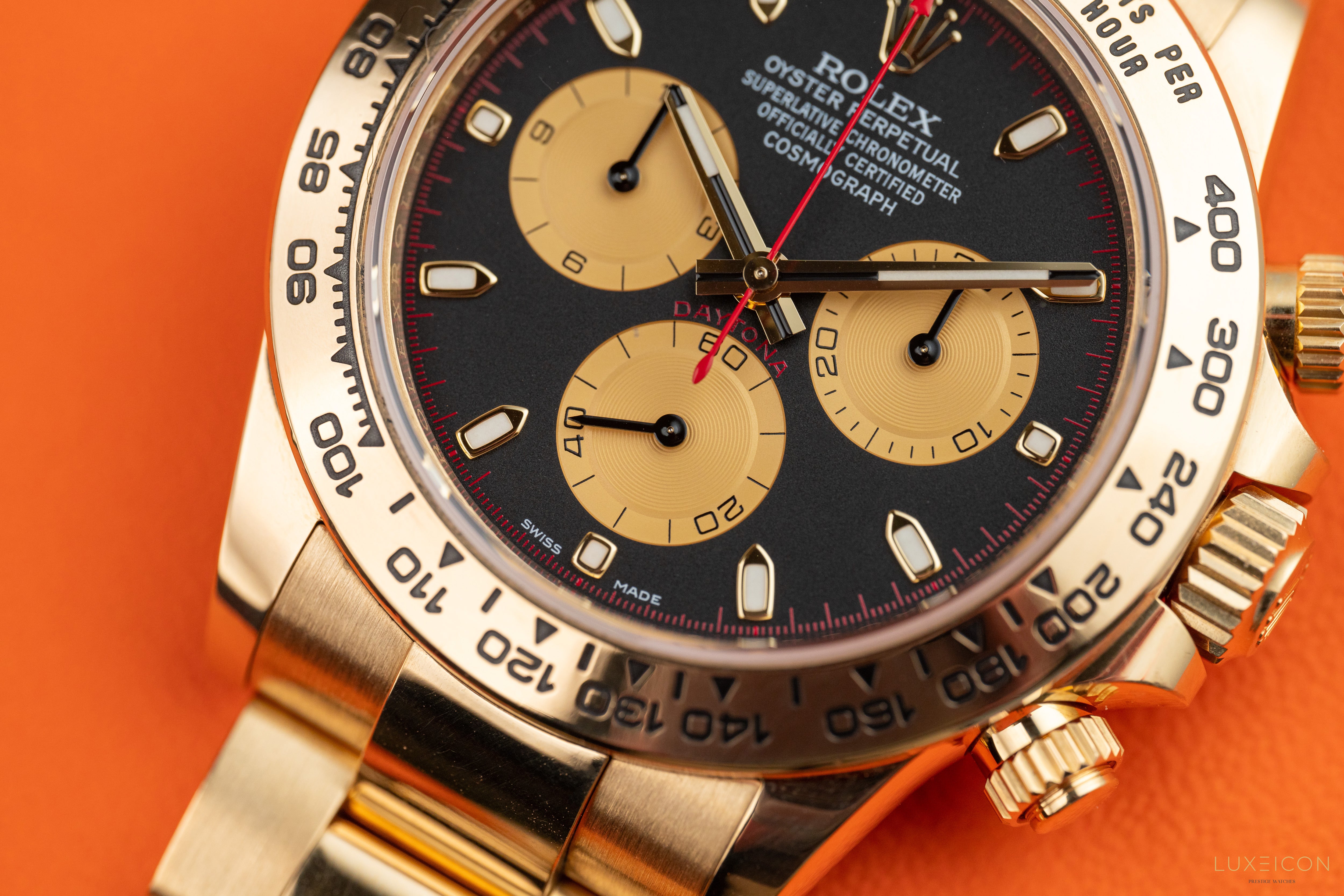 Rolex Daytona 116508 18K Yellow Gold Black Dial Paul Newman 40mm