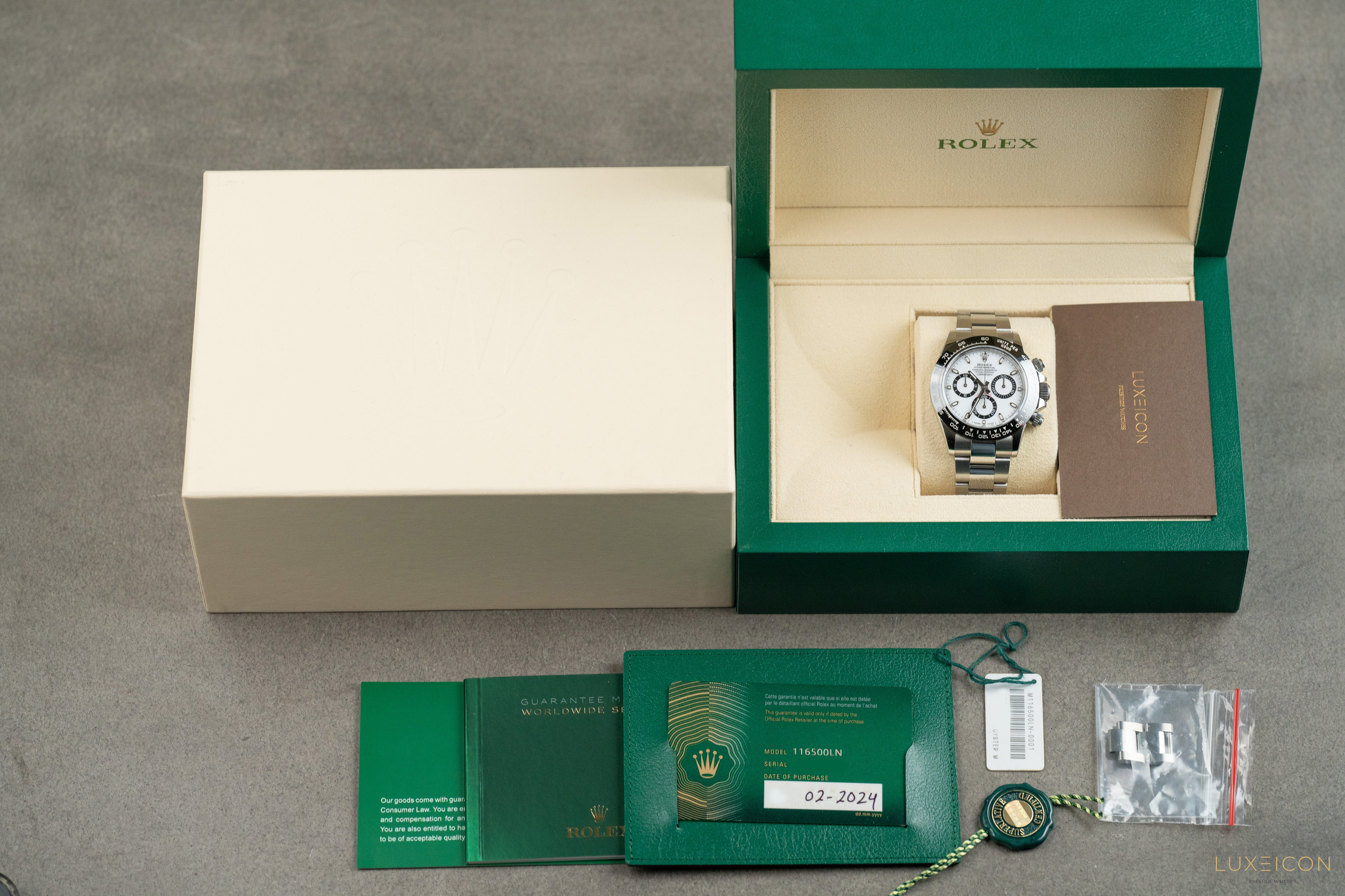 Rolex Daytona Cosmograph White Dial Ceramic Bezel Panda 40mm 116500LN 2024