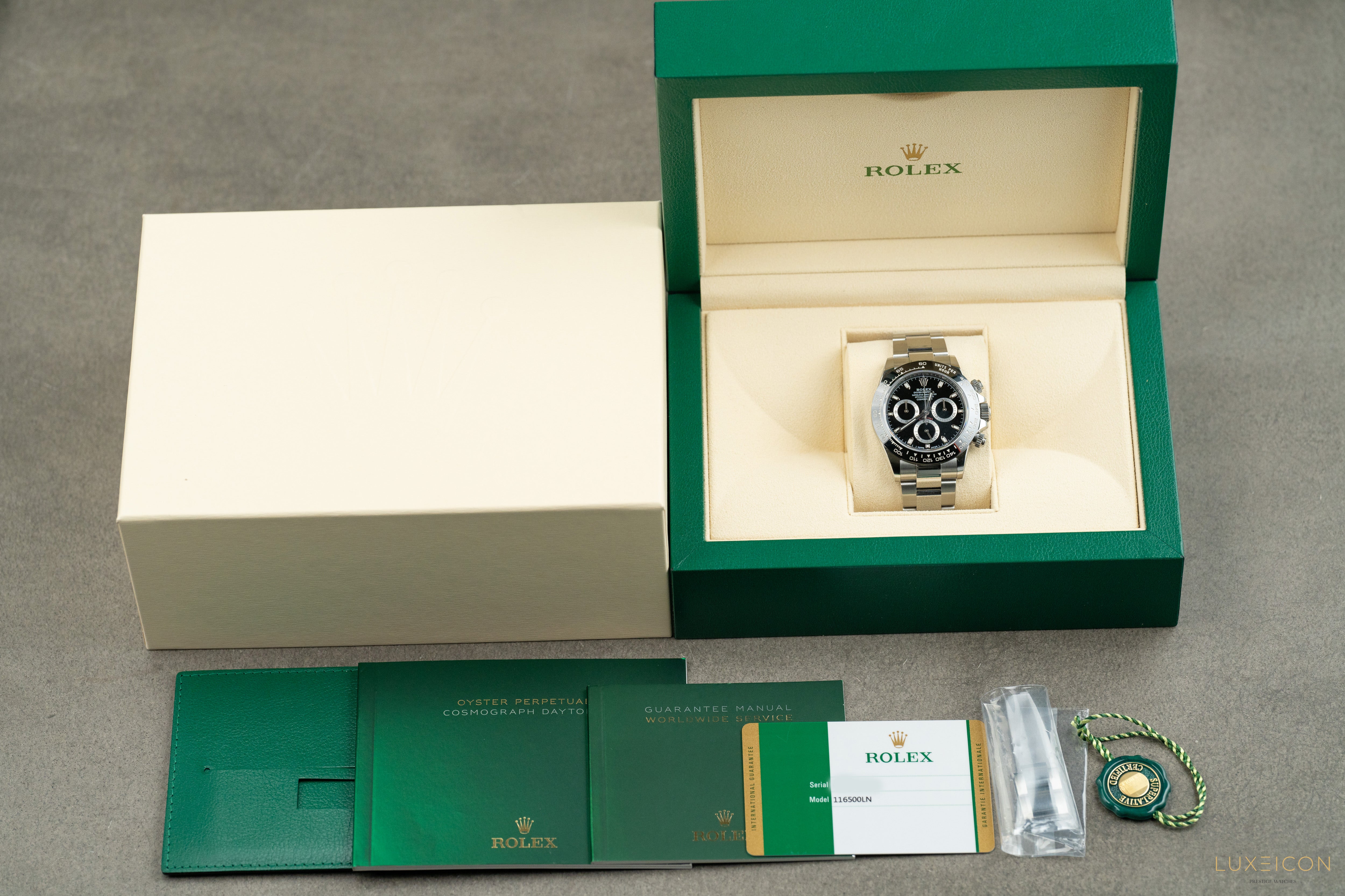 Rolex Cosmograph Daytona Stainless Steel Ceramic Bezel black Dial 116500