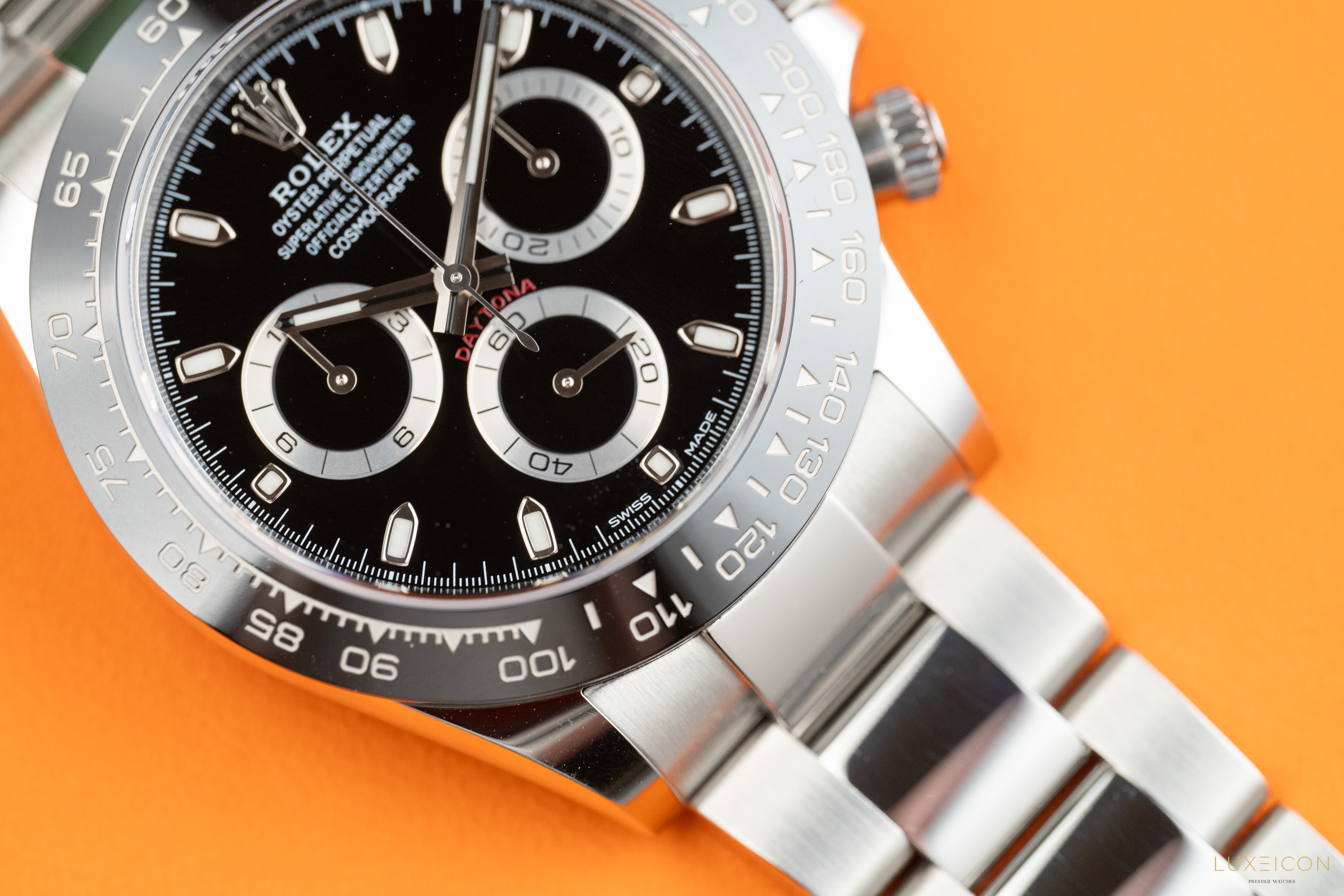 Rolex Cosmograph Daytona Stainless Steel Ceramic Bezel black Dial 116500