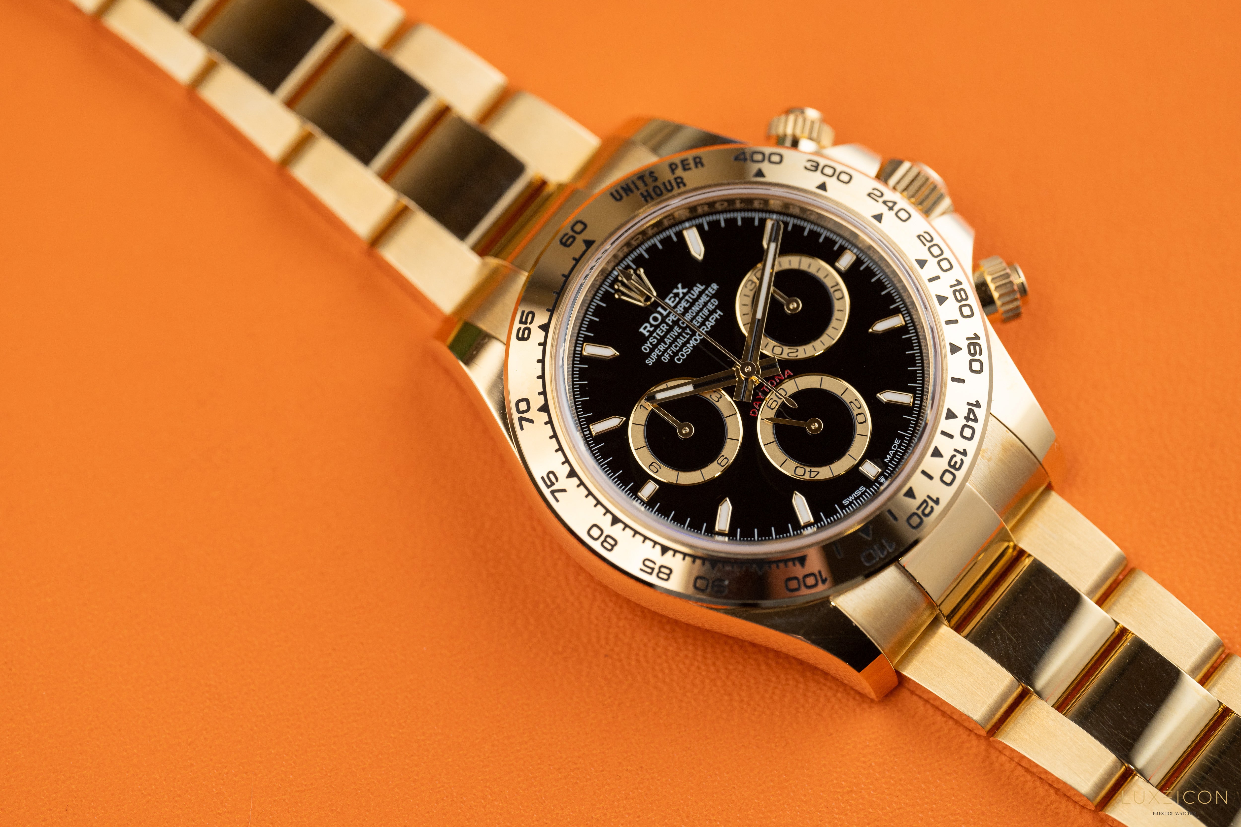 Rolex Cosmograph Daytona 40mm Yellow Gold Black Dial 126508 2024