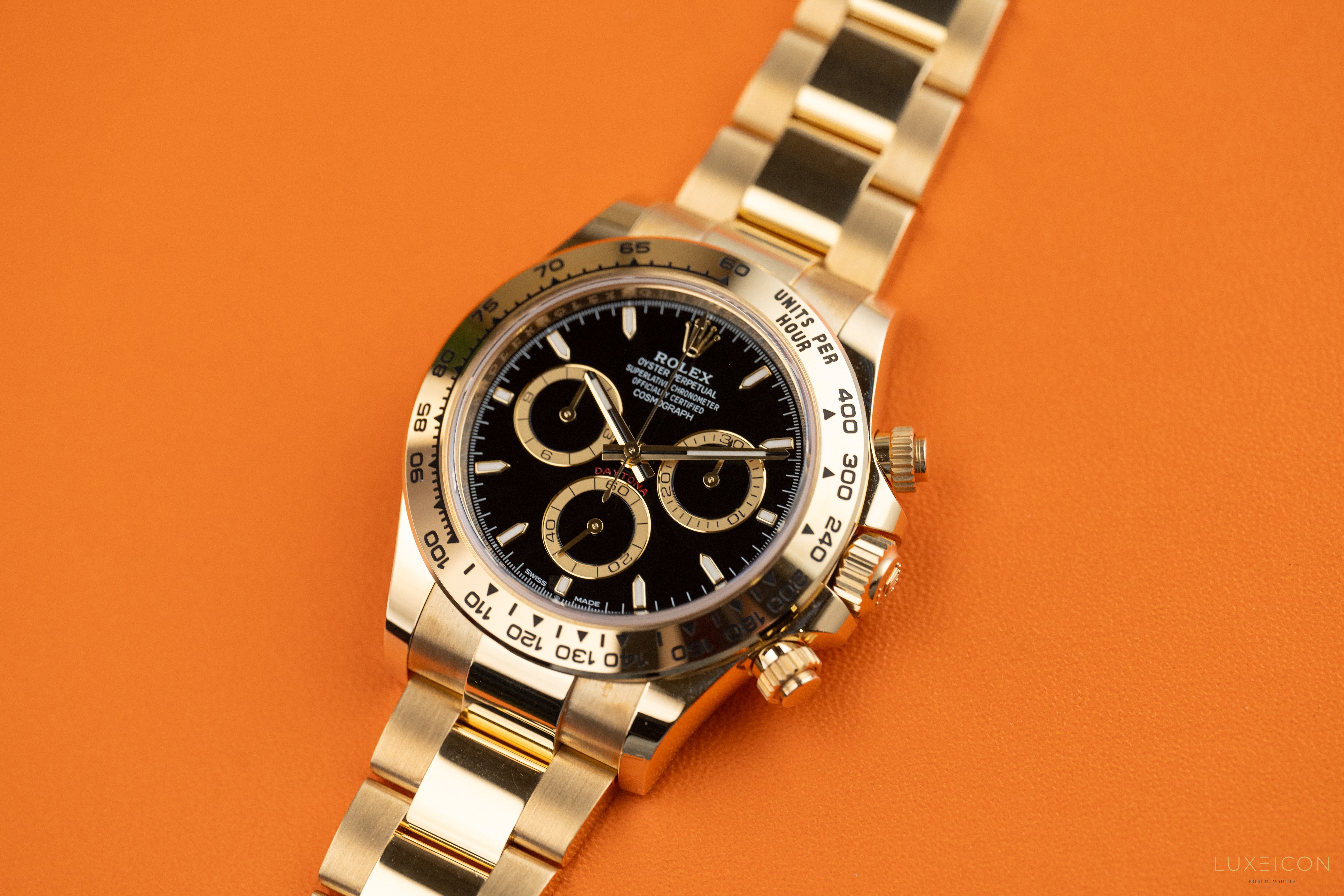 Rolex Cosmograph Daytona 40mm Yellow Gold Black Dial 126508 2024