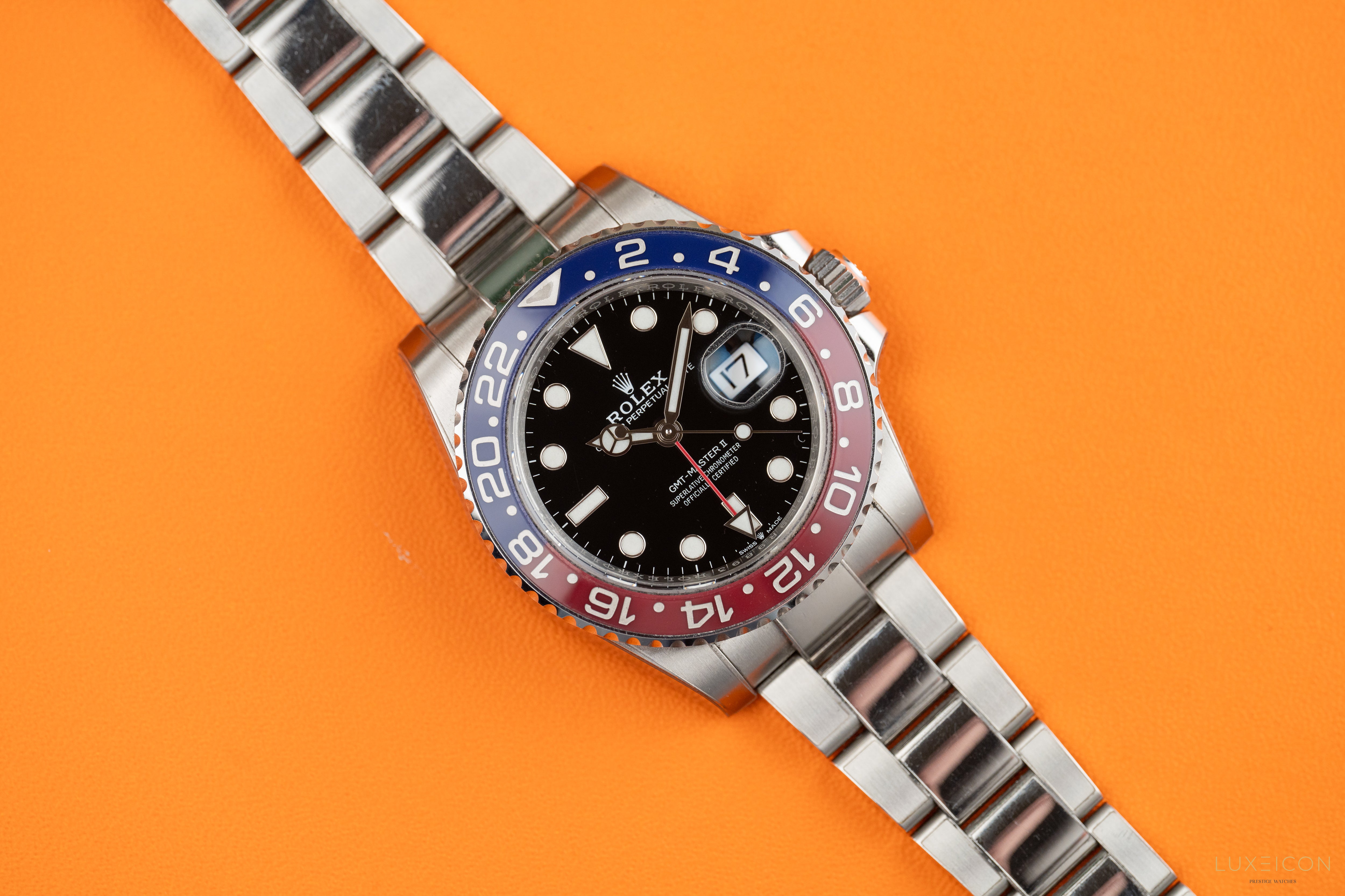 Rolex GMT-Master II Stainless Steel Pepsi Oyster Bracelet 126710BLRO 2022