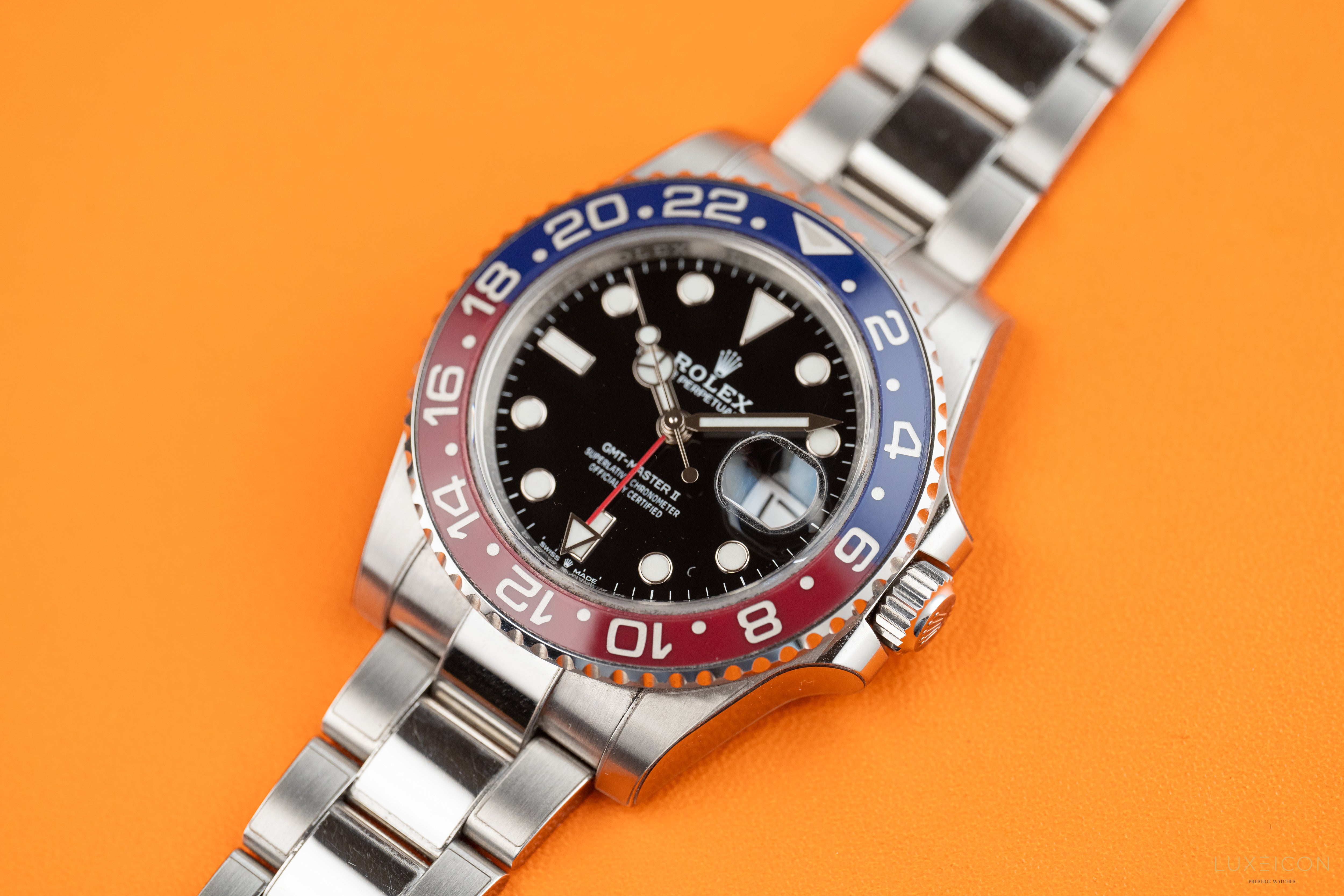 Rolex GMT-Master II Stainless Steel Pepsi Oyster Bracelet 126710BLRO 2022