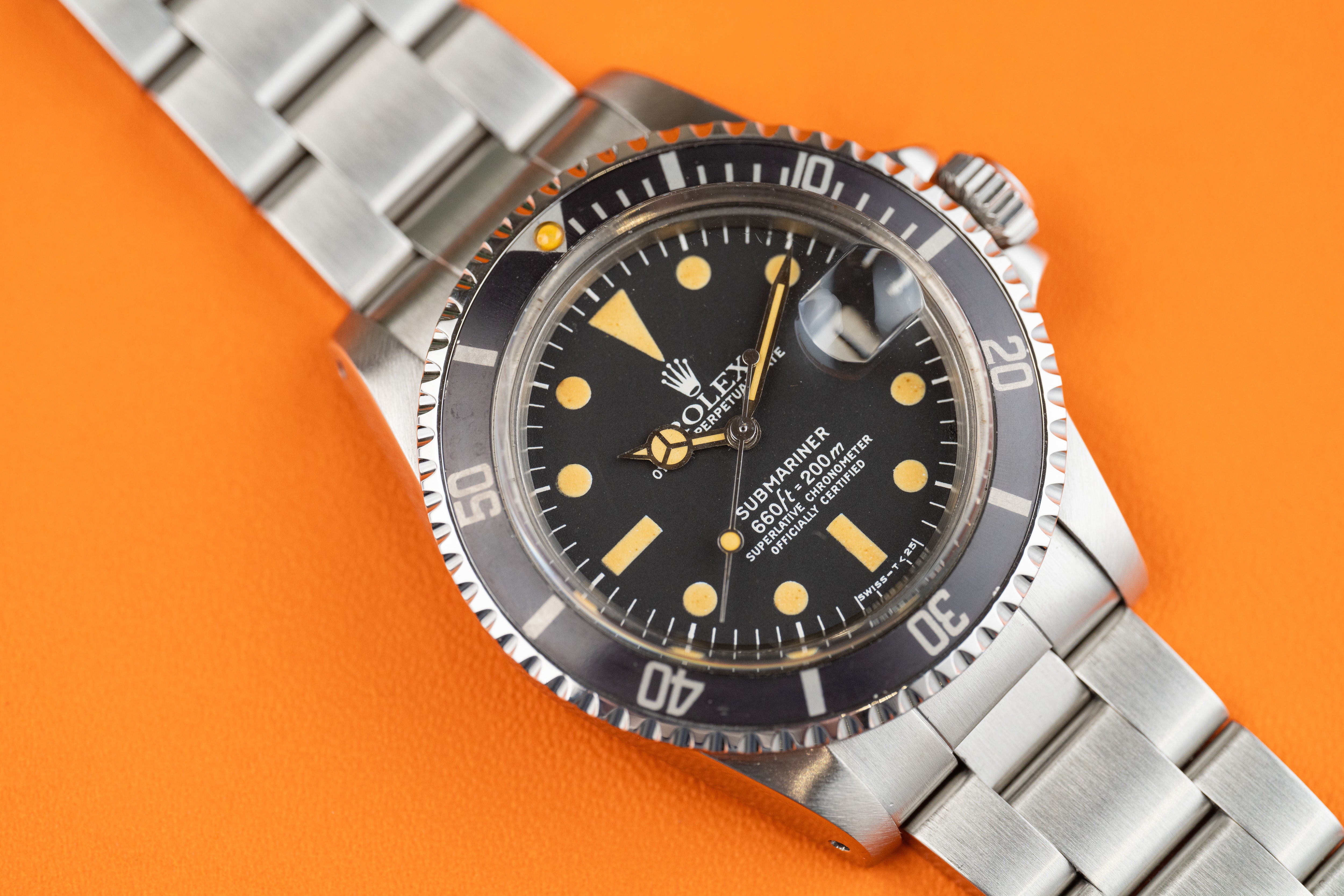 Rolex Submariner Date Vintage Matte pumpkin Dial 1680 Year 1978