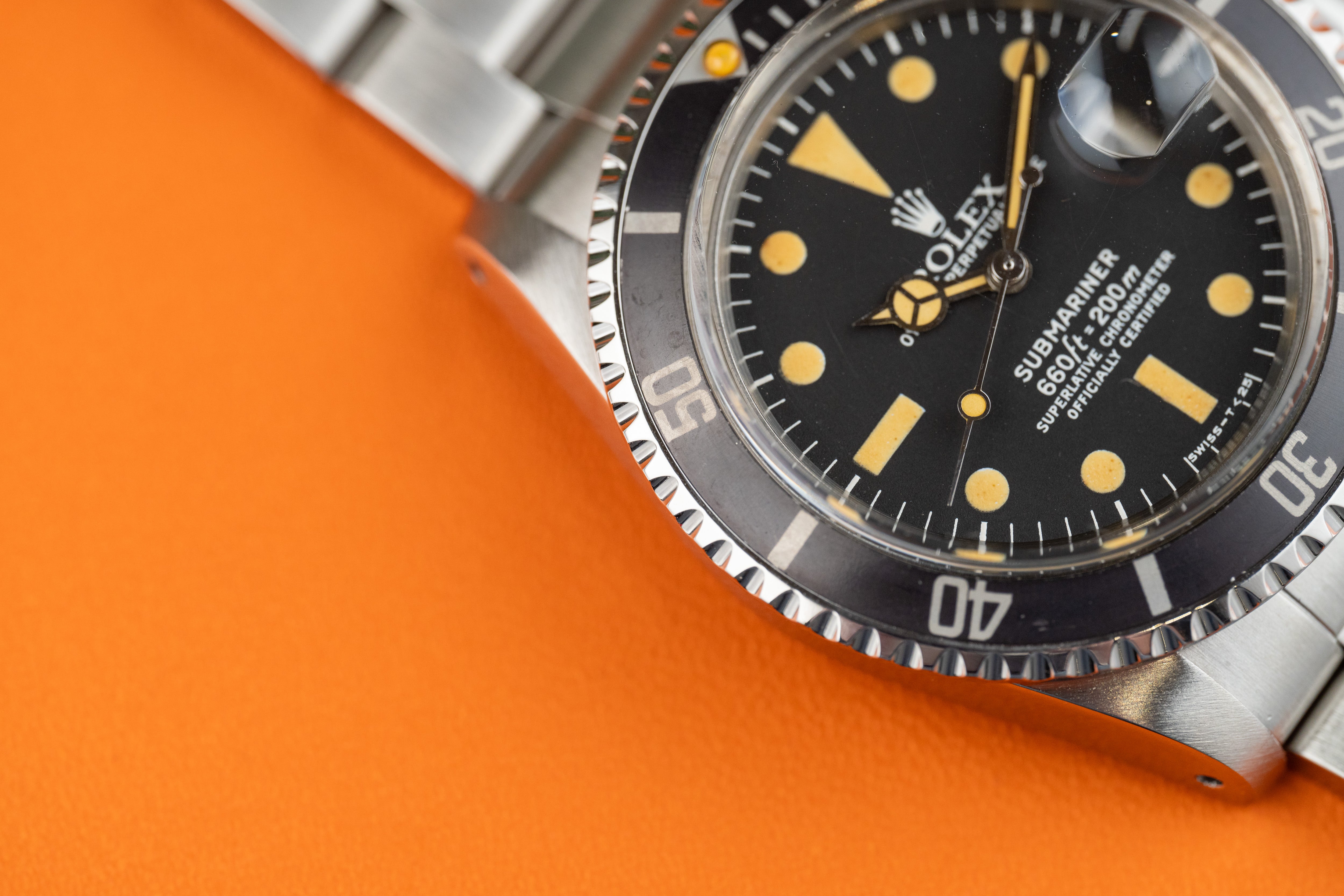 Rolex Submariner Date Vintage Matte pumpkin Dial 1680 Year 1978