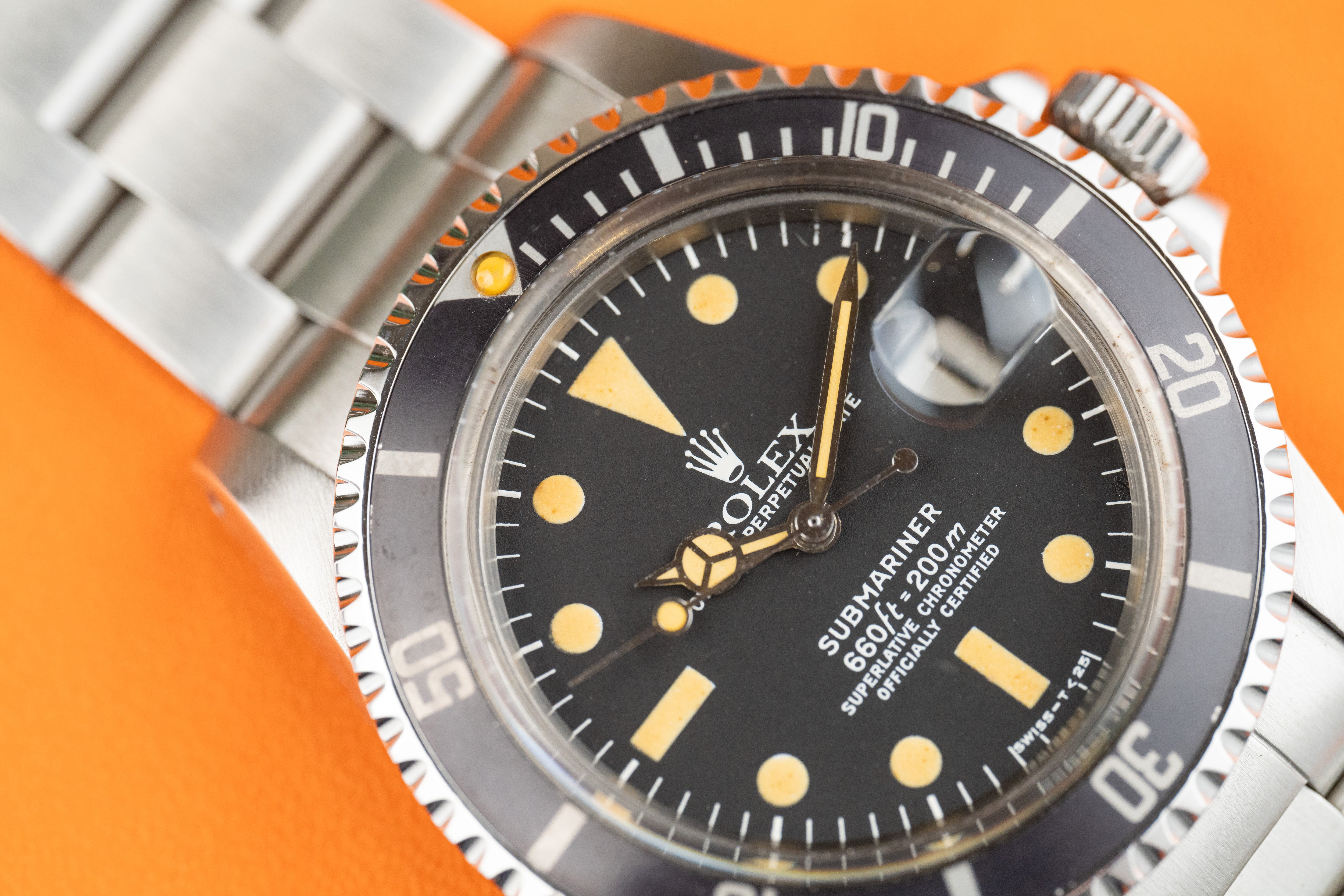 Rolex Submariner Date Vintage Matte pumpkin Dial 1680 Year 1978