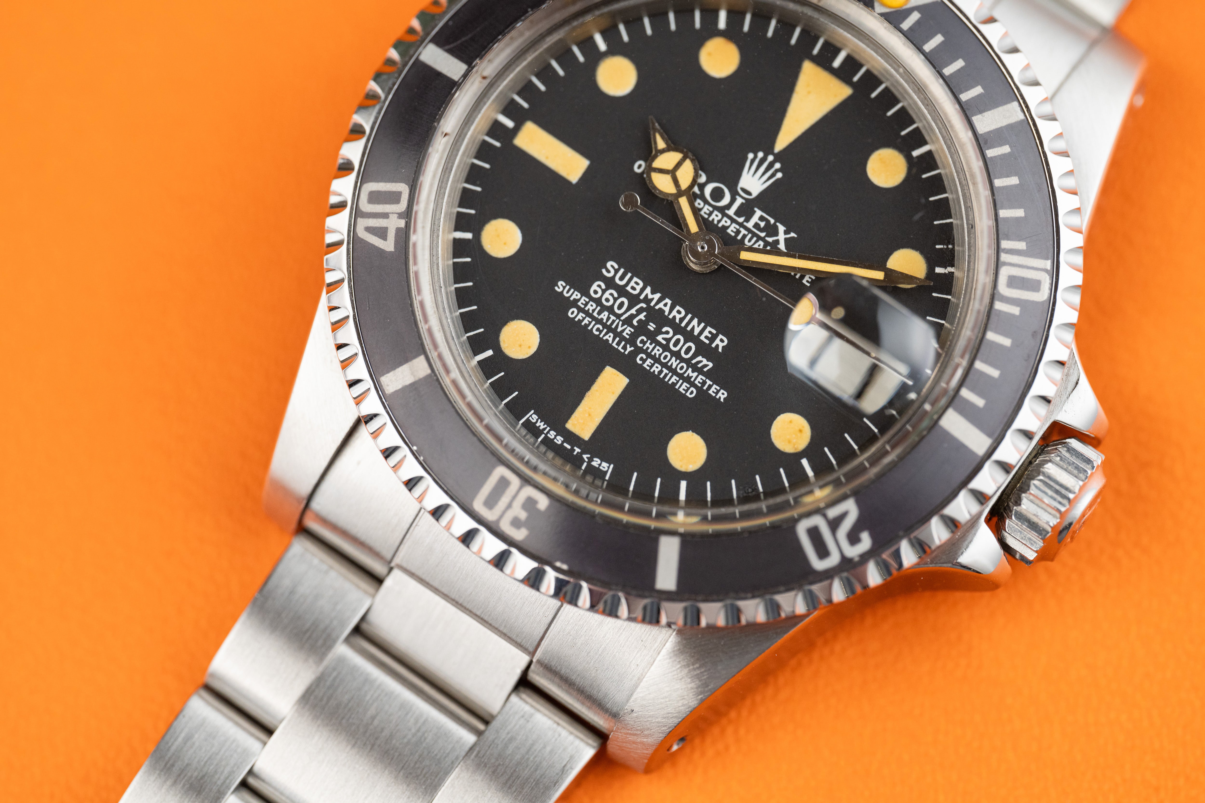 Rolex Submariner Date Vintage Matte pumpkin Dial 1680 Year 1978