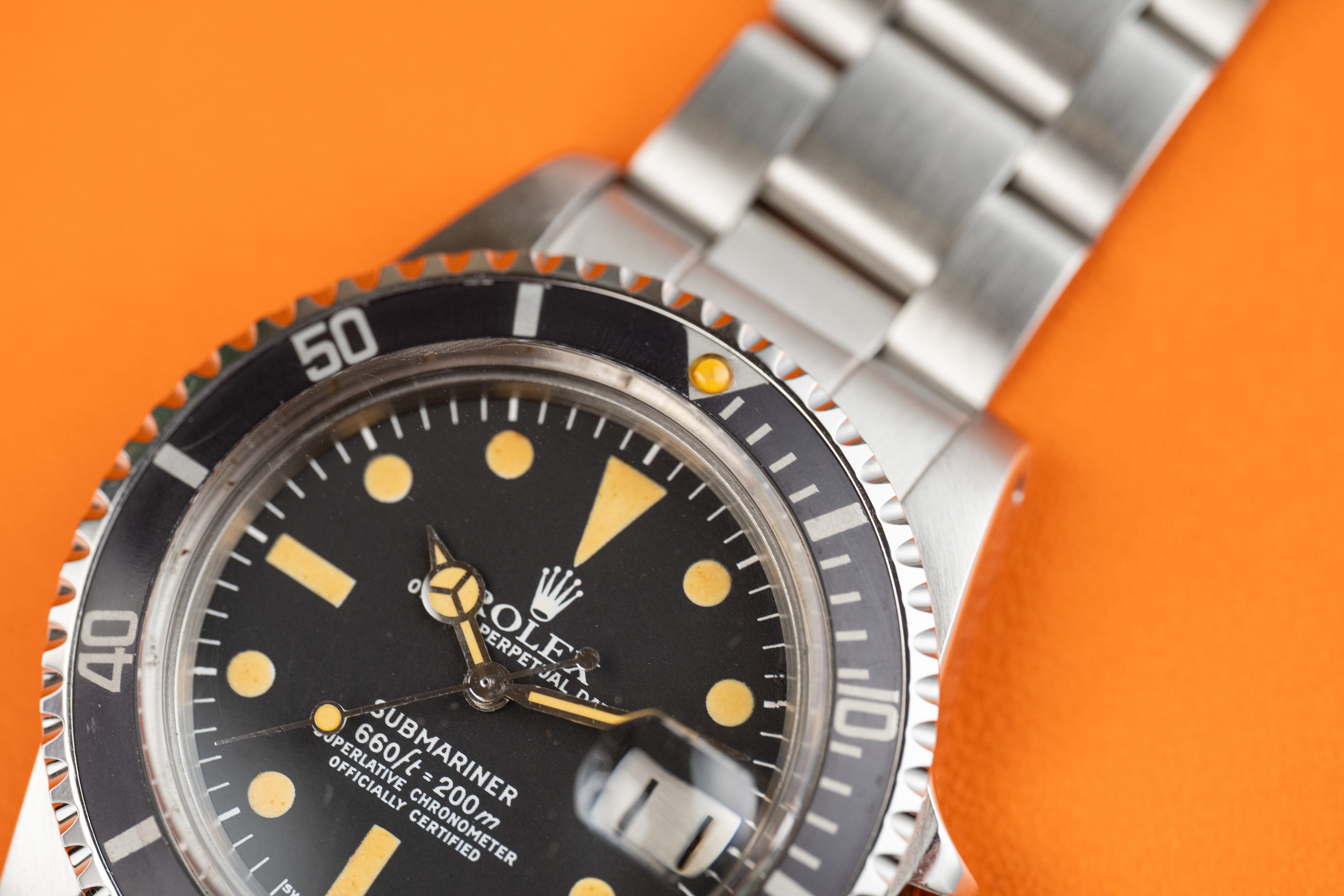 Rolex Submariner Date Vintage Matte pumpkin Dial 1680 Year 1978