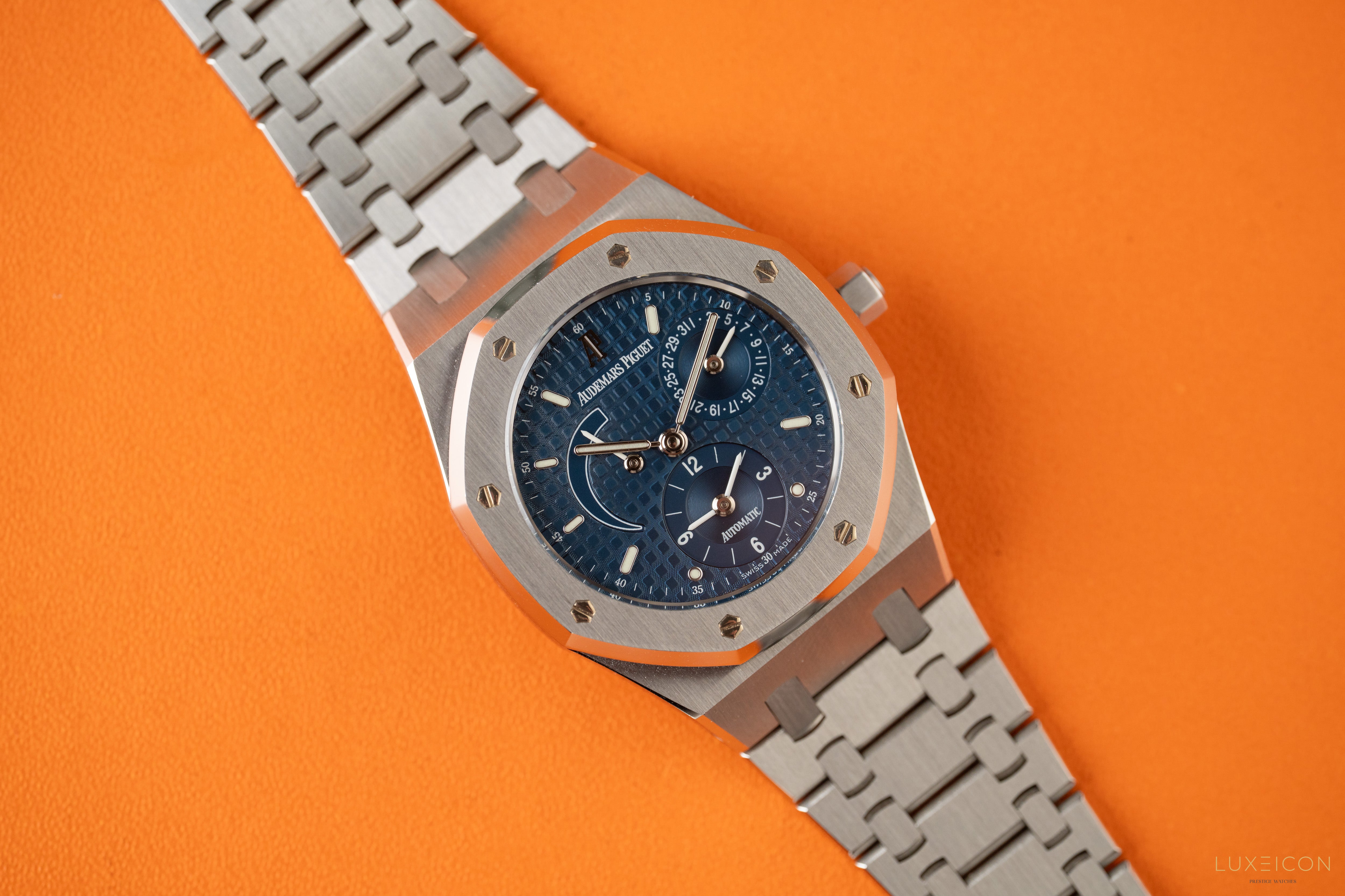 Audemars Piguet Royal Oak Dual Time Blue Dial 25730ST 2007 Fullset