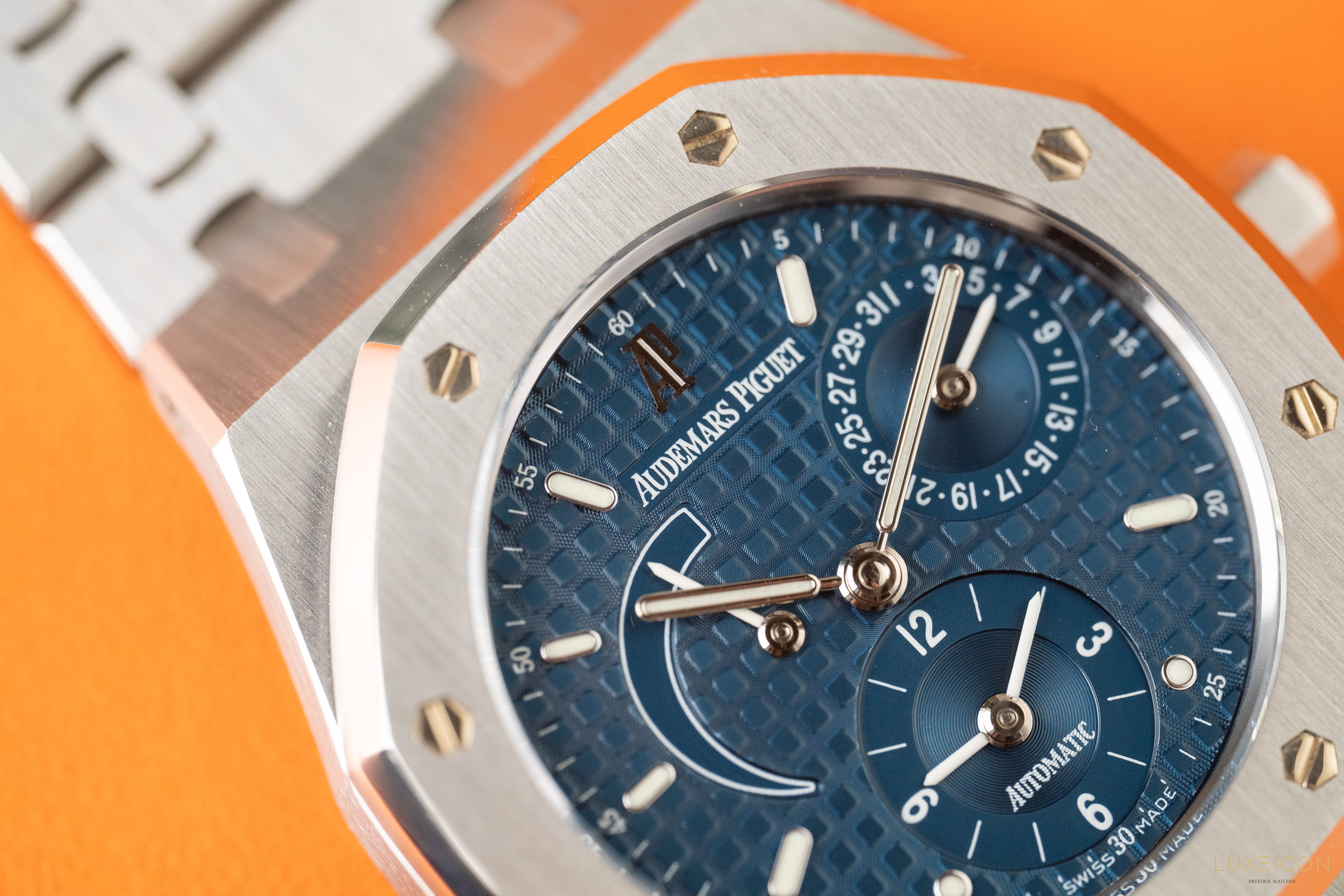 Audemars Piguet Royal Oak Dual Time Blue Dial 25730ST 2007 Fullset