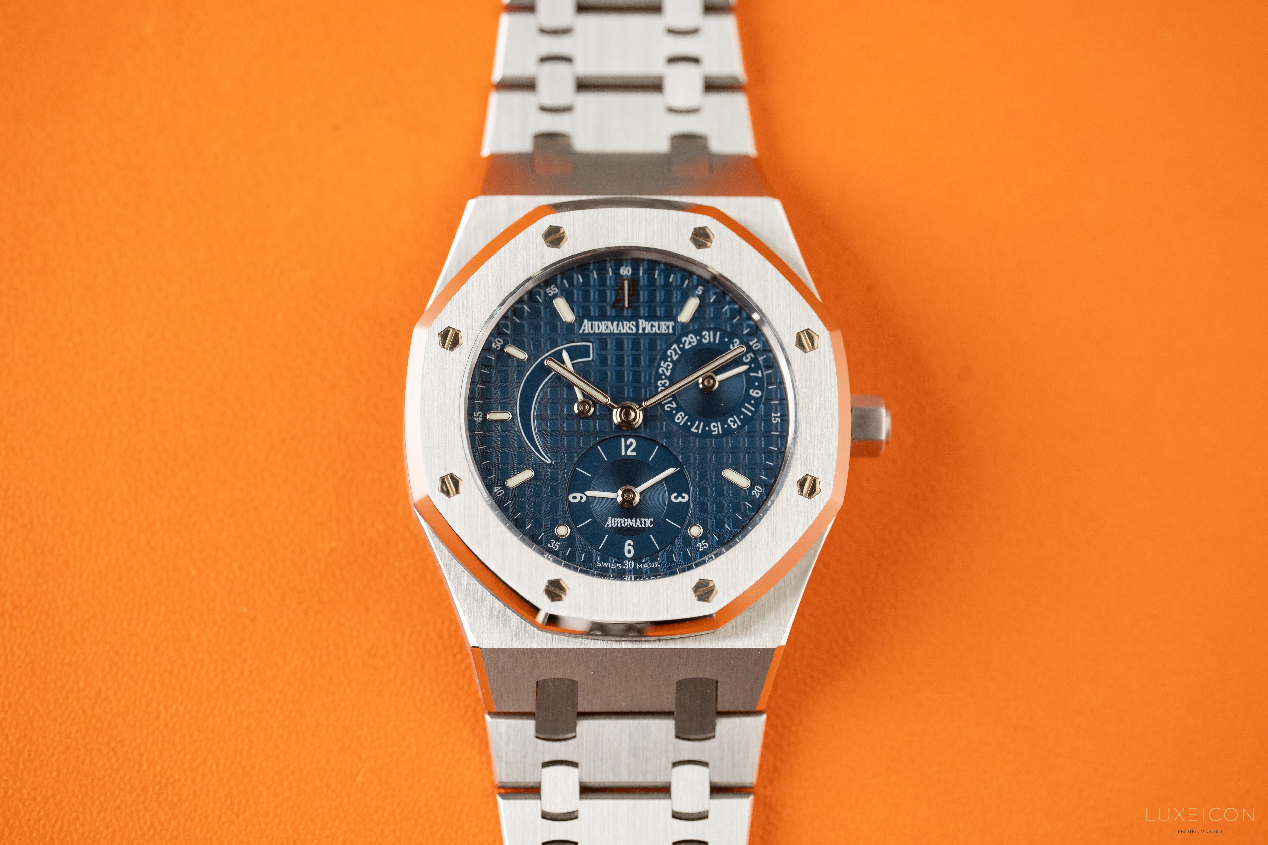 Audemars Piguet Royal Oak Dual Time Blue Dial 25730ST 2007 Fullset