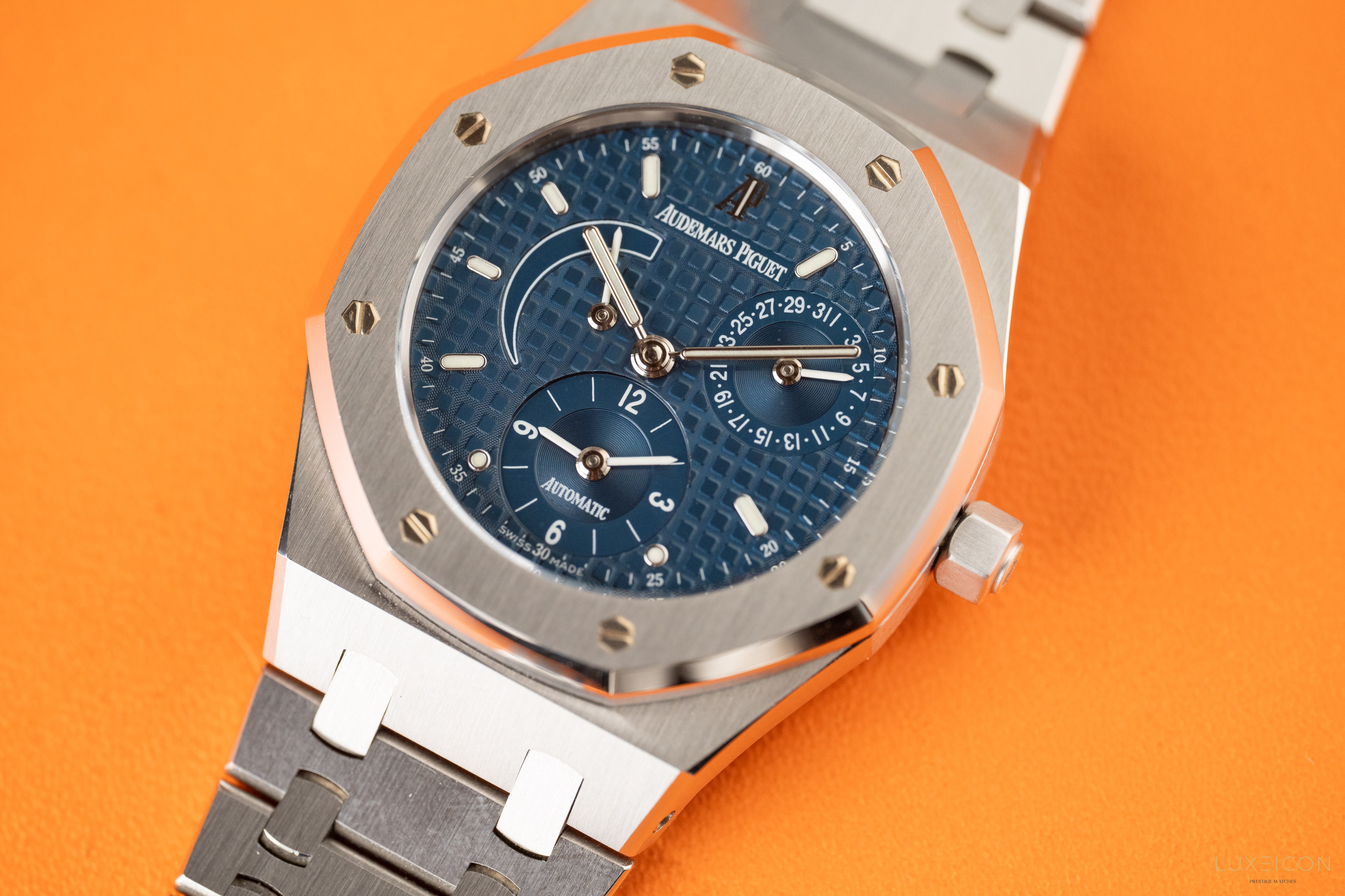 Audemars Piguet Royal Oak Dual Time Blue Dial 25730ST 2007 Fullset