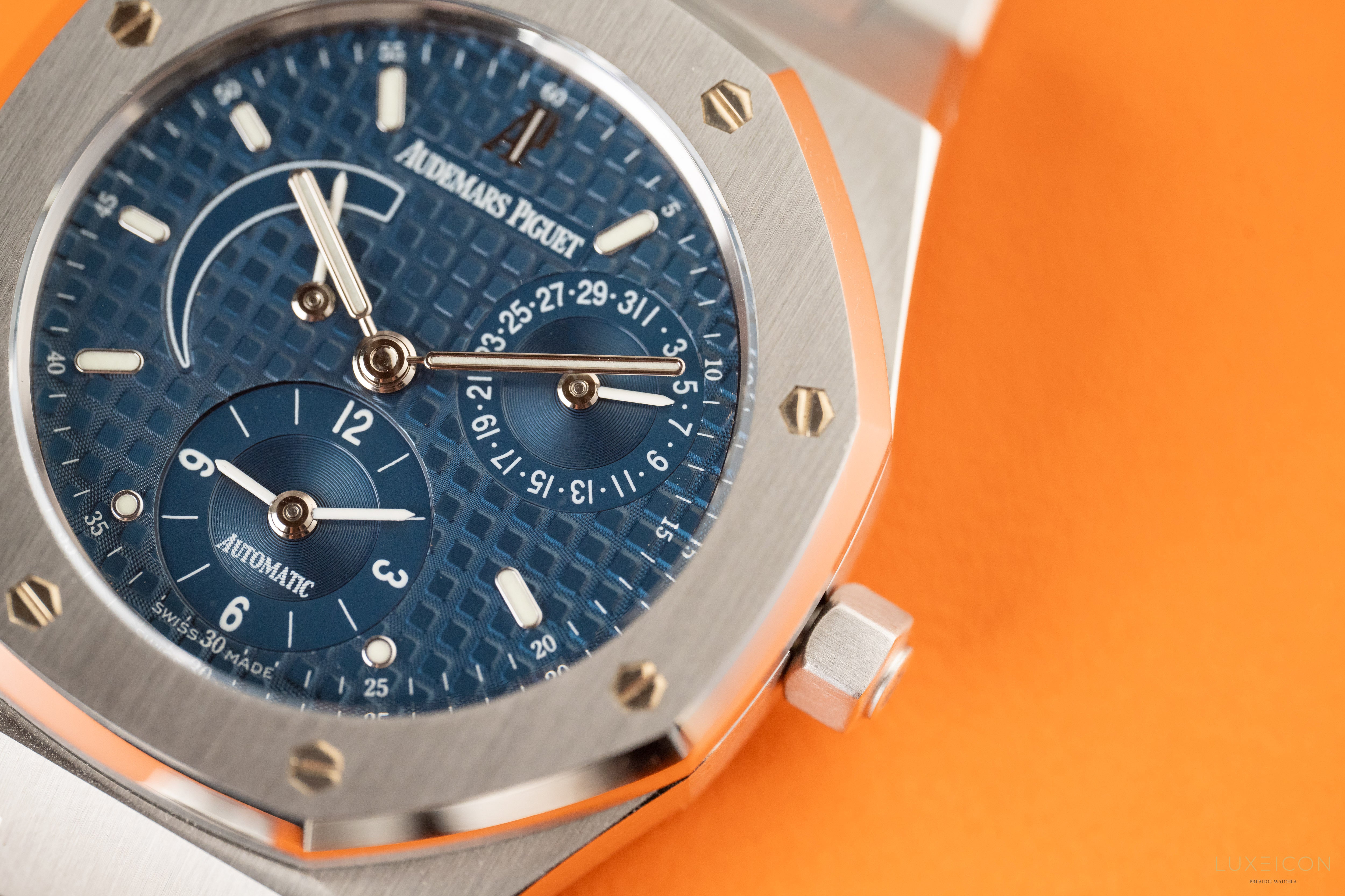 Audemars Piguet Royal Oak Dual Time Blue Dial 25730ST 2007 Fullset