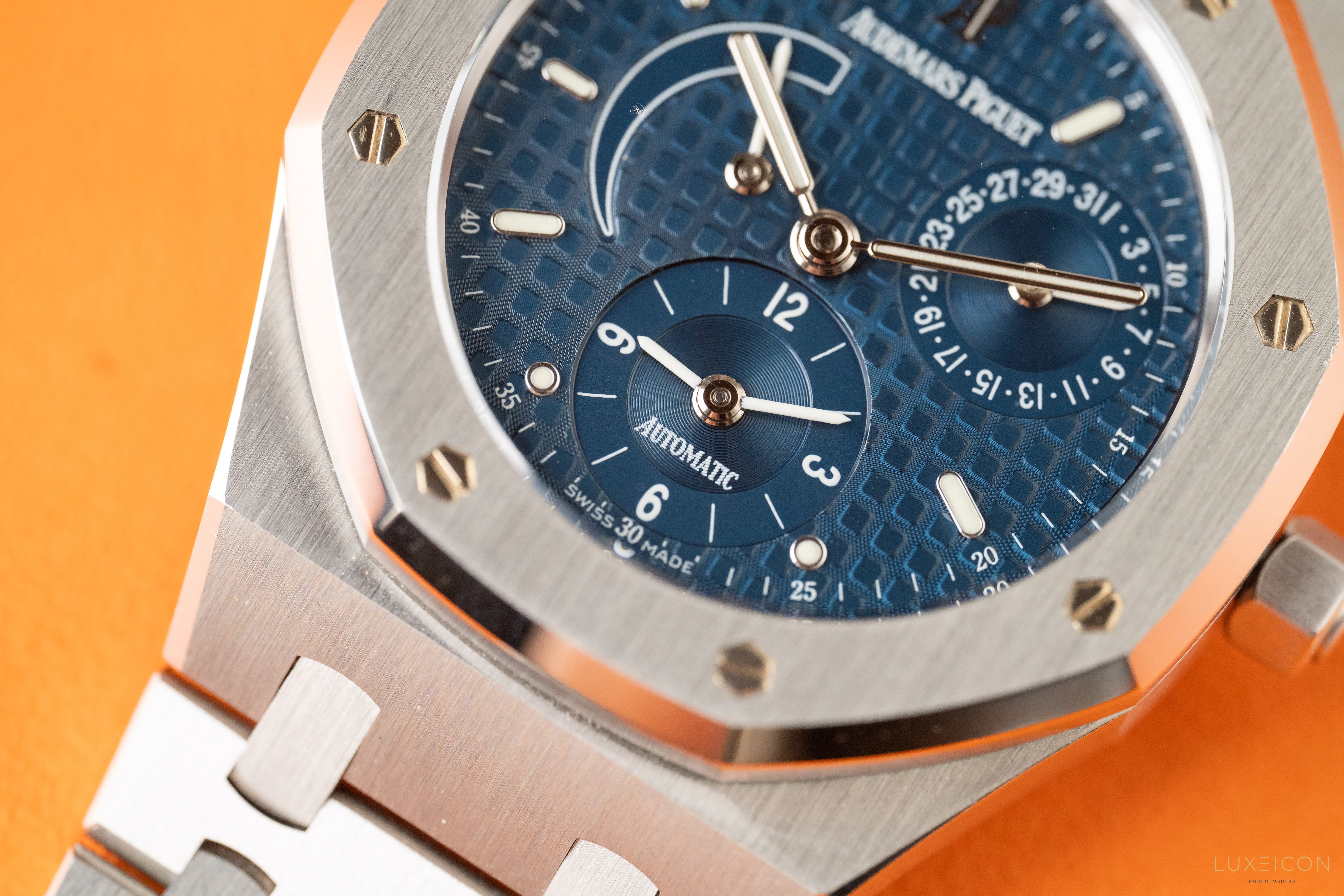 Audemars Piguet Royal Oak Dual Time Blue Dial 25730ST 2007 Fullset