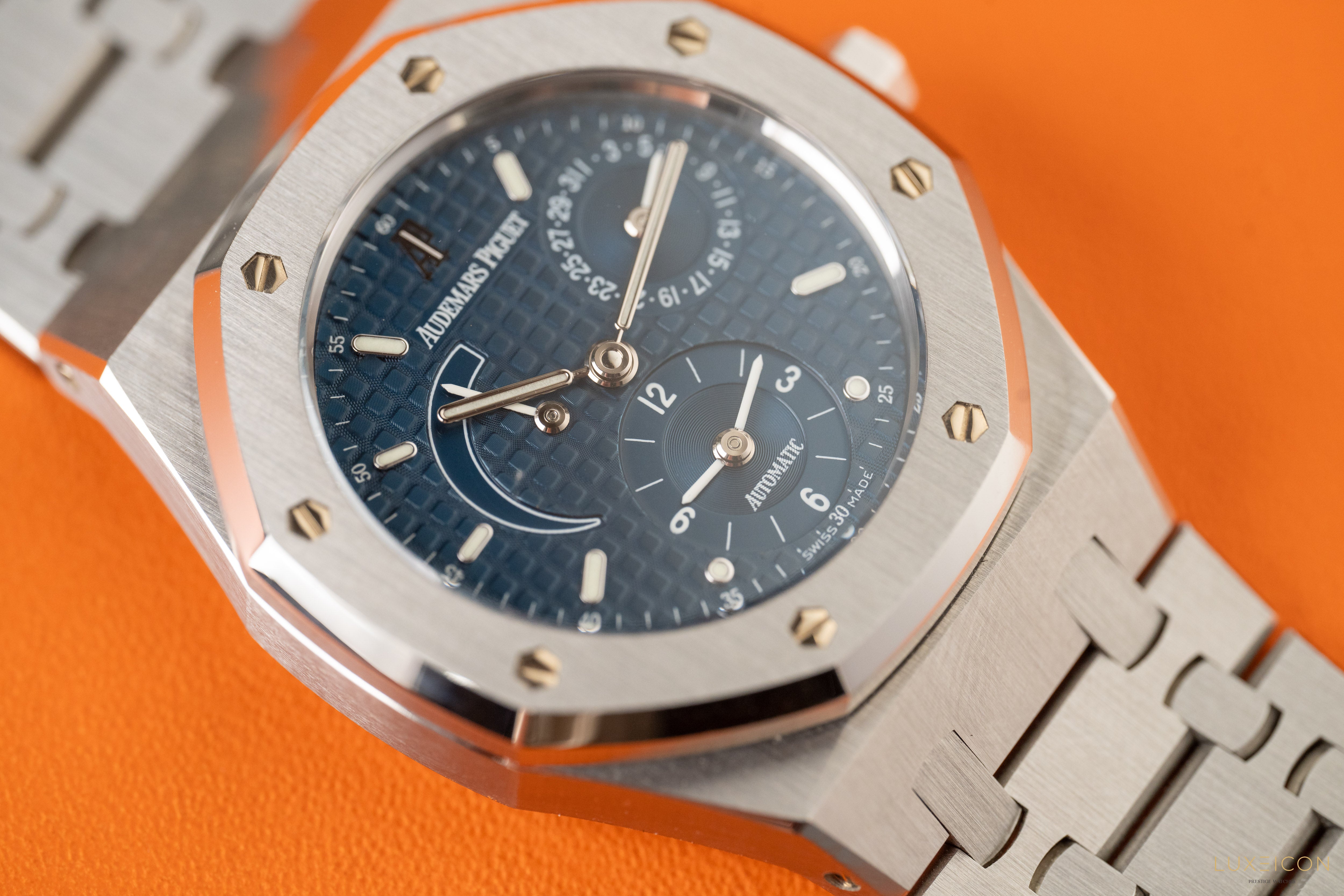 Audemars Piguet Royal Oak Dual Time Blue Dial 25730ST 2007 Fullset