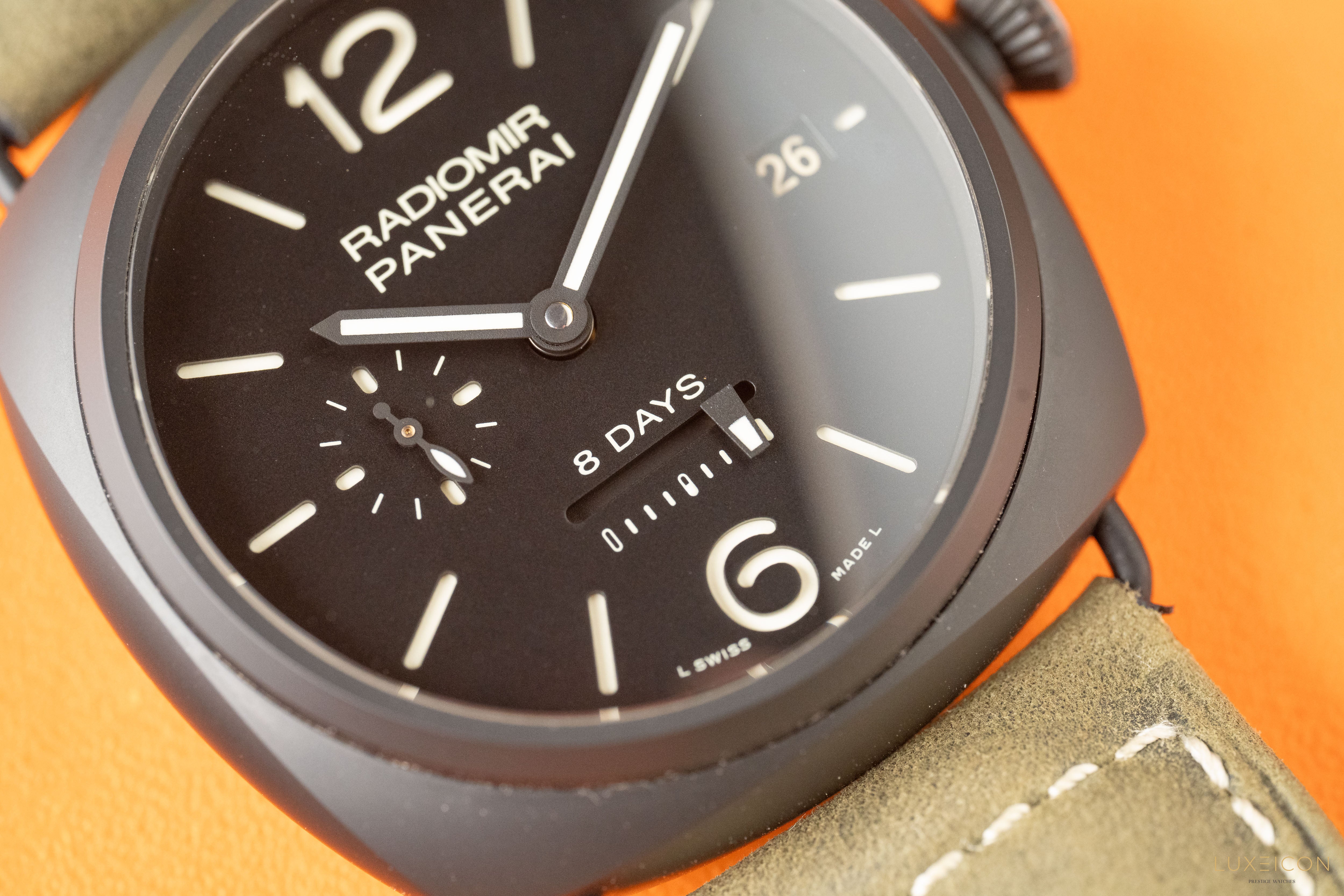 Panerai Radiomir 8 Days Ceramica 8 Days Ceramic Black Dial 45mm PAM00384