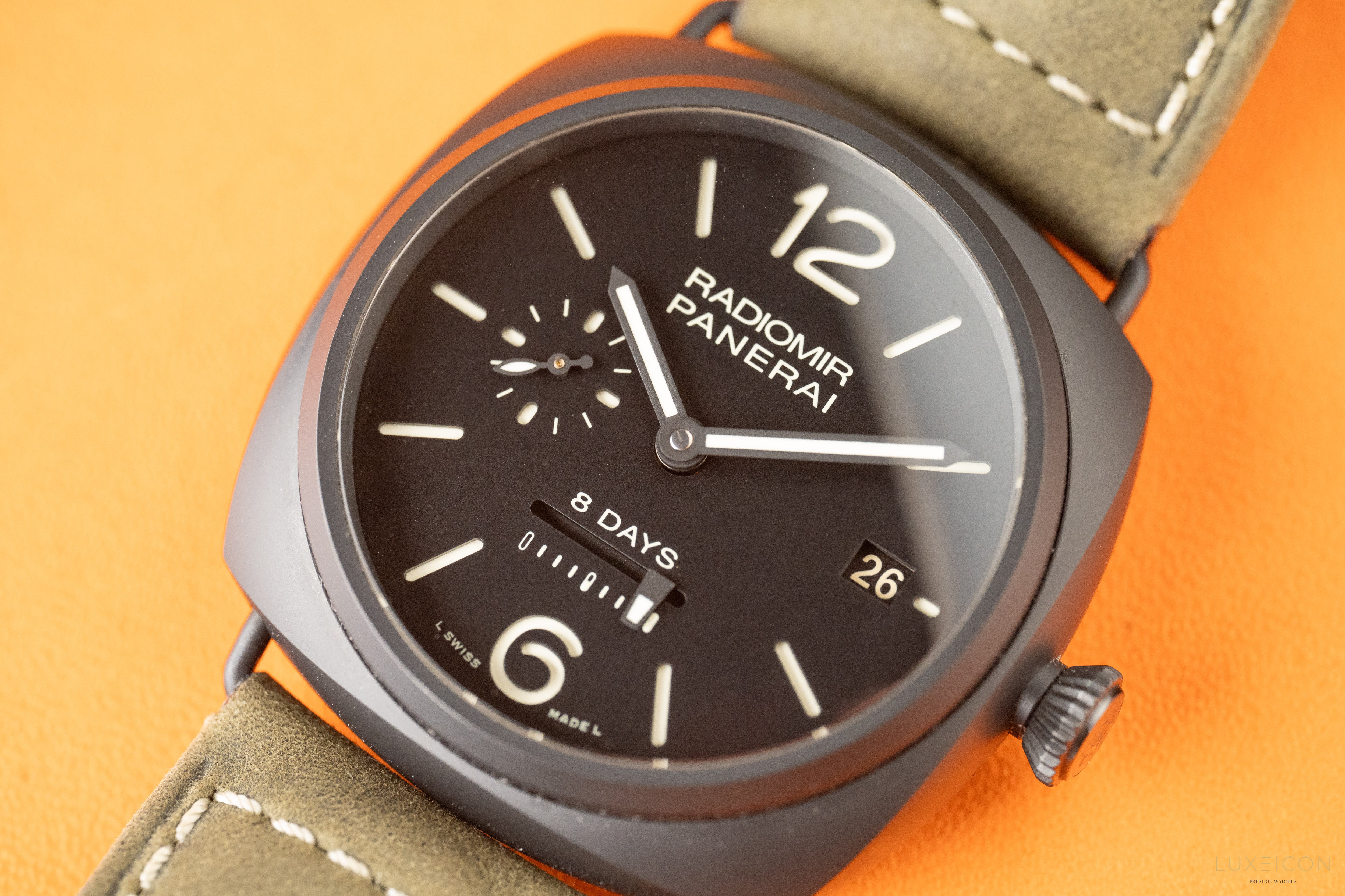 Panerai Radiomir 8 Days Ceramica 8 Days Ceramic Black Dial 45mm PAM00384
