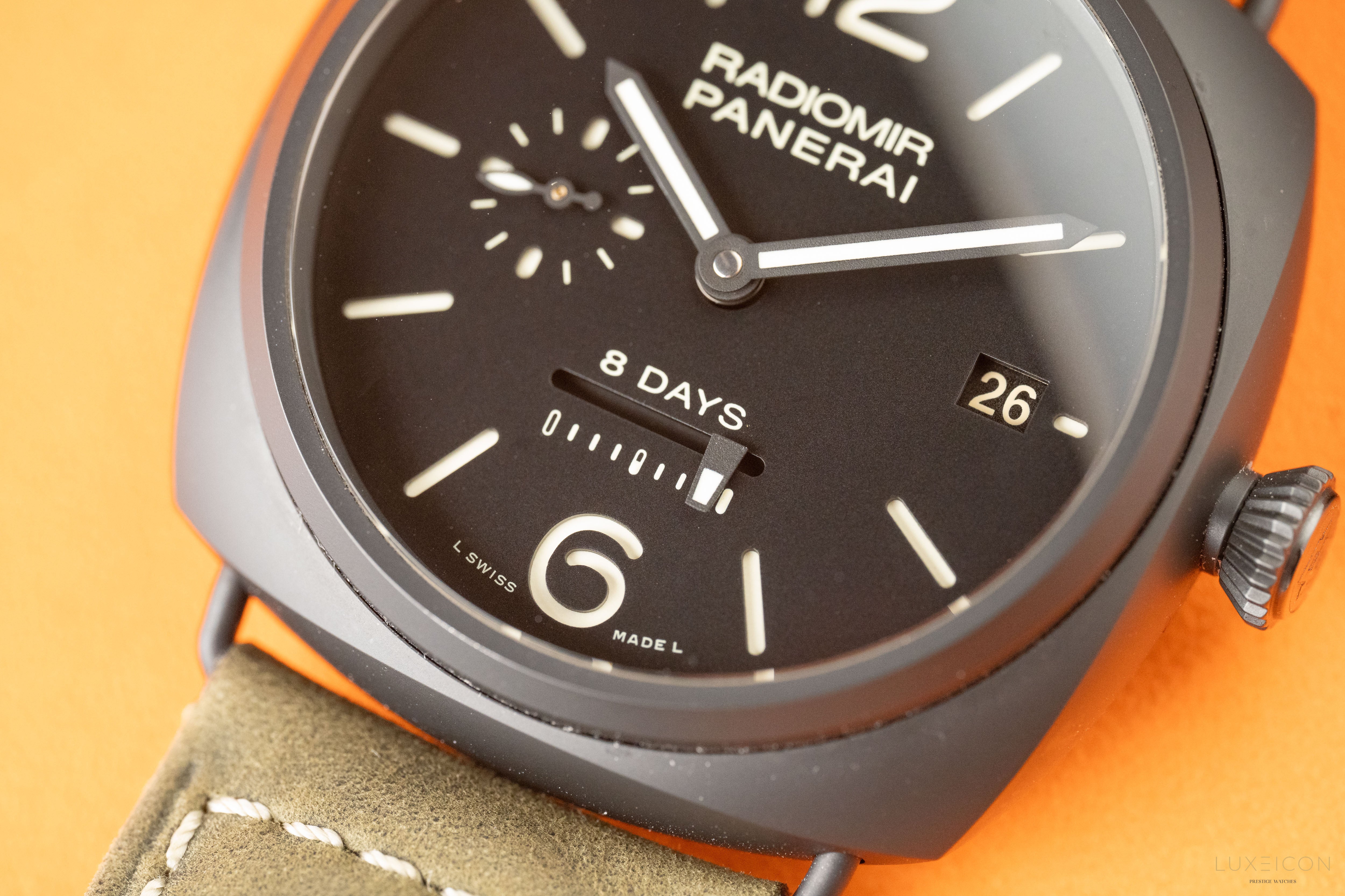 Panerai Radiomir 8 Days Ceramica 8 Days Ceramic Black Dial 45mm PAM00384