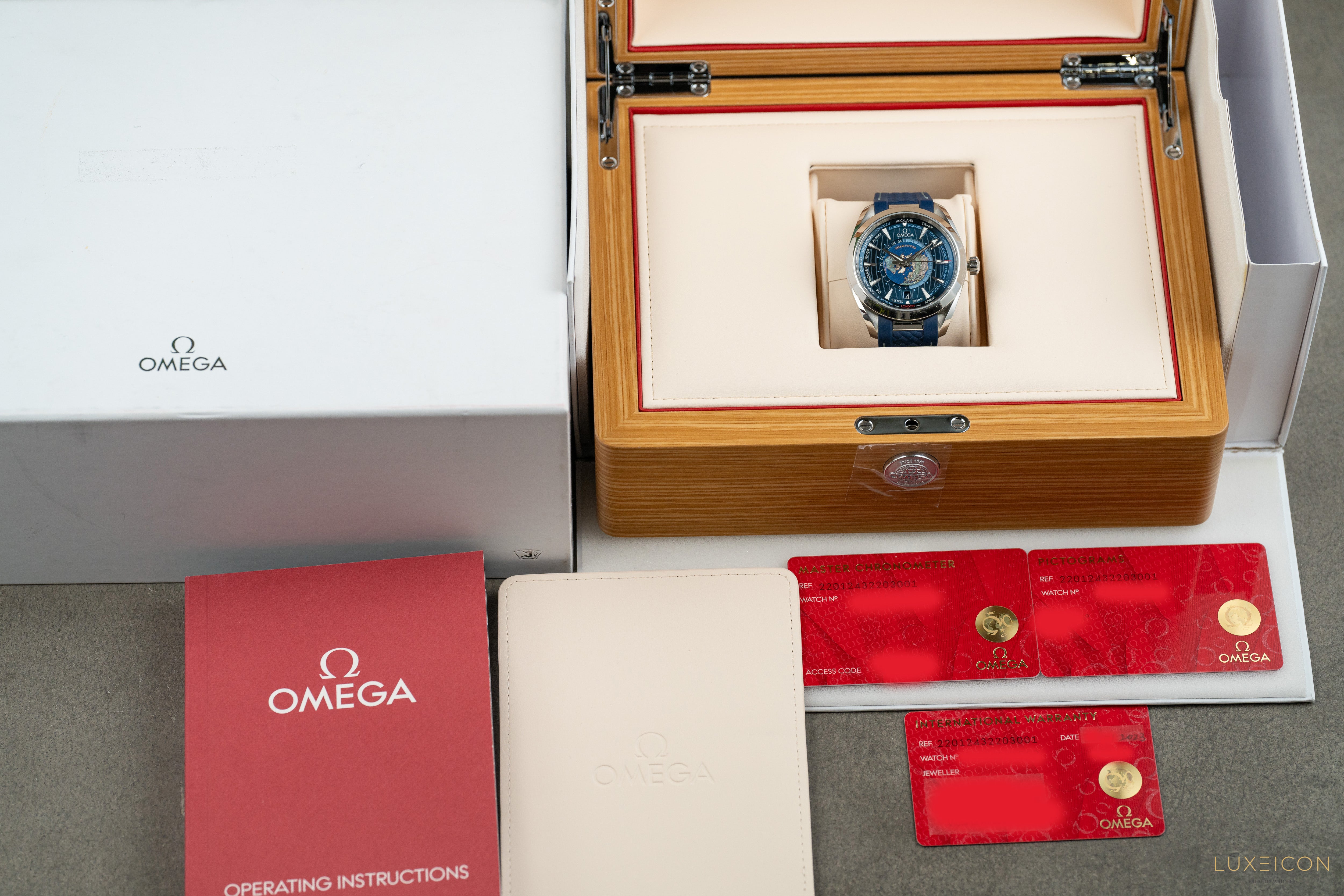 Omega Seamaster Aqua Terra 150m Chronometer Blue GMT Worldtimer 43mm 2023