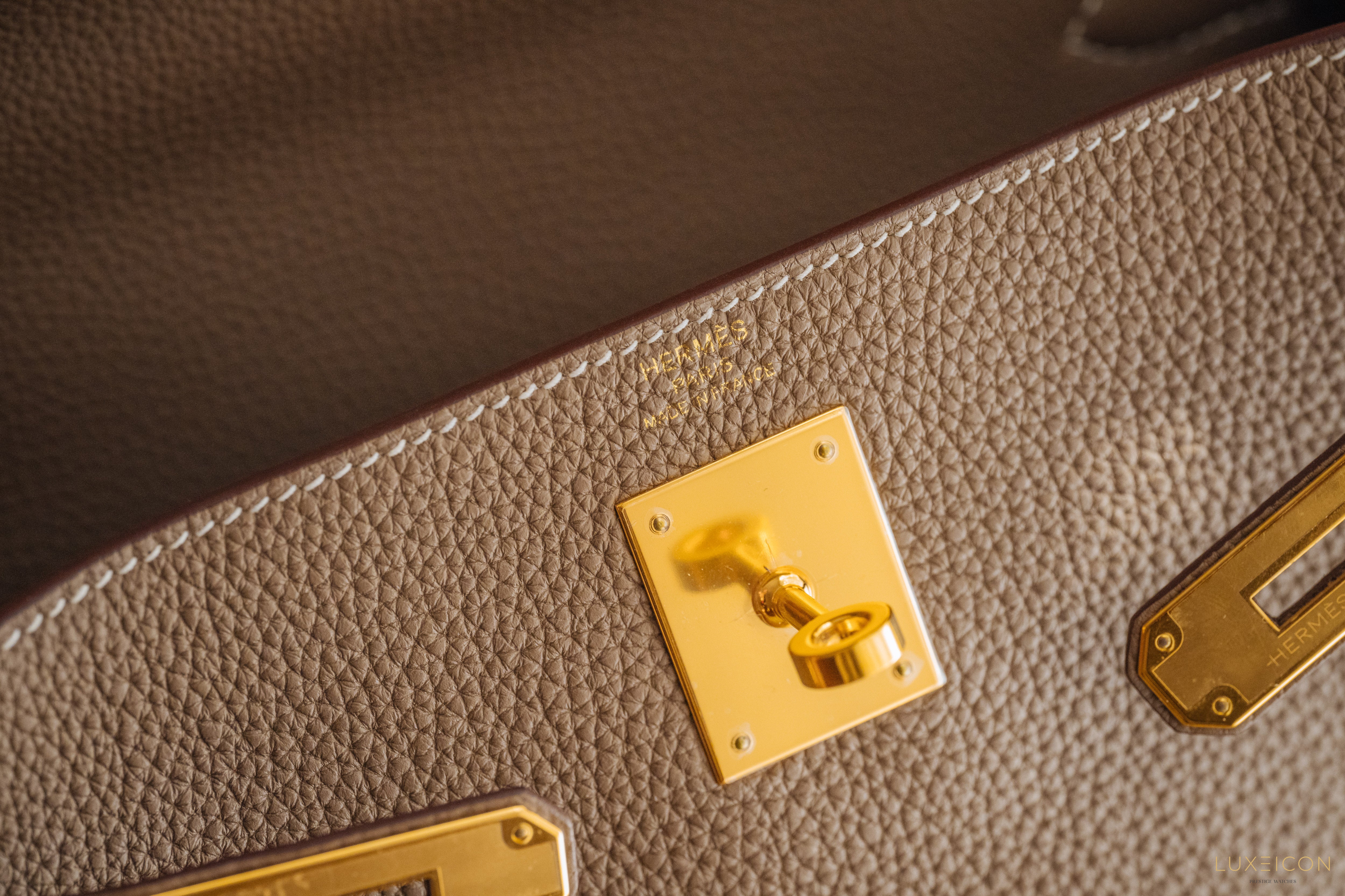 HERMES KELLY 28 TOGO ETOUPE GHW STAMP B