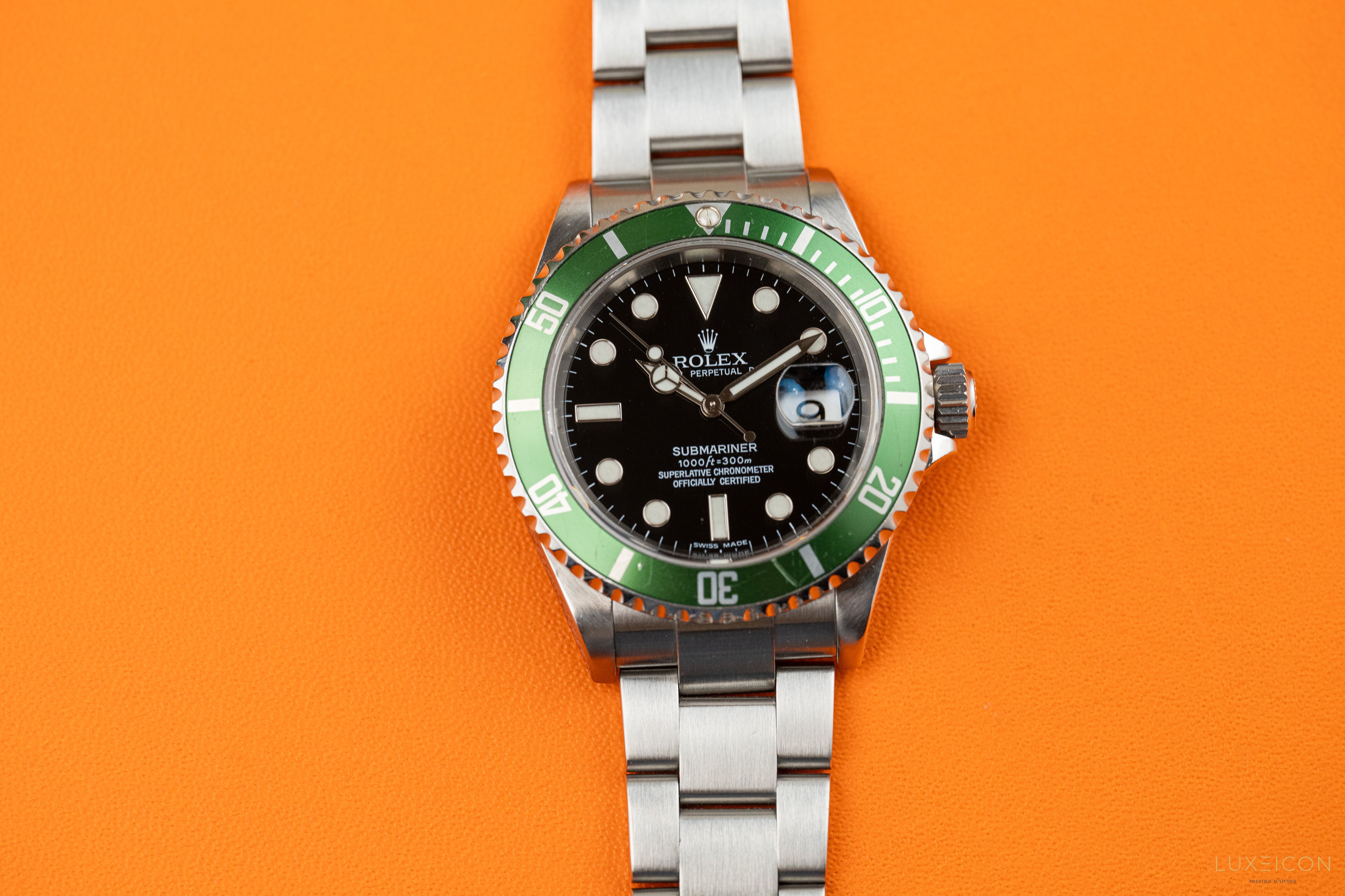 Rolex Submariner Date Stainless Steel Green Kermit 40mm 16610LV 2006