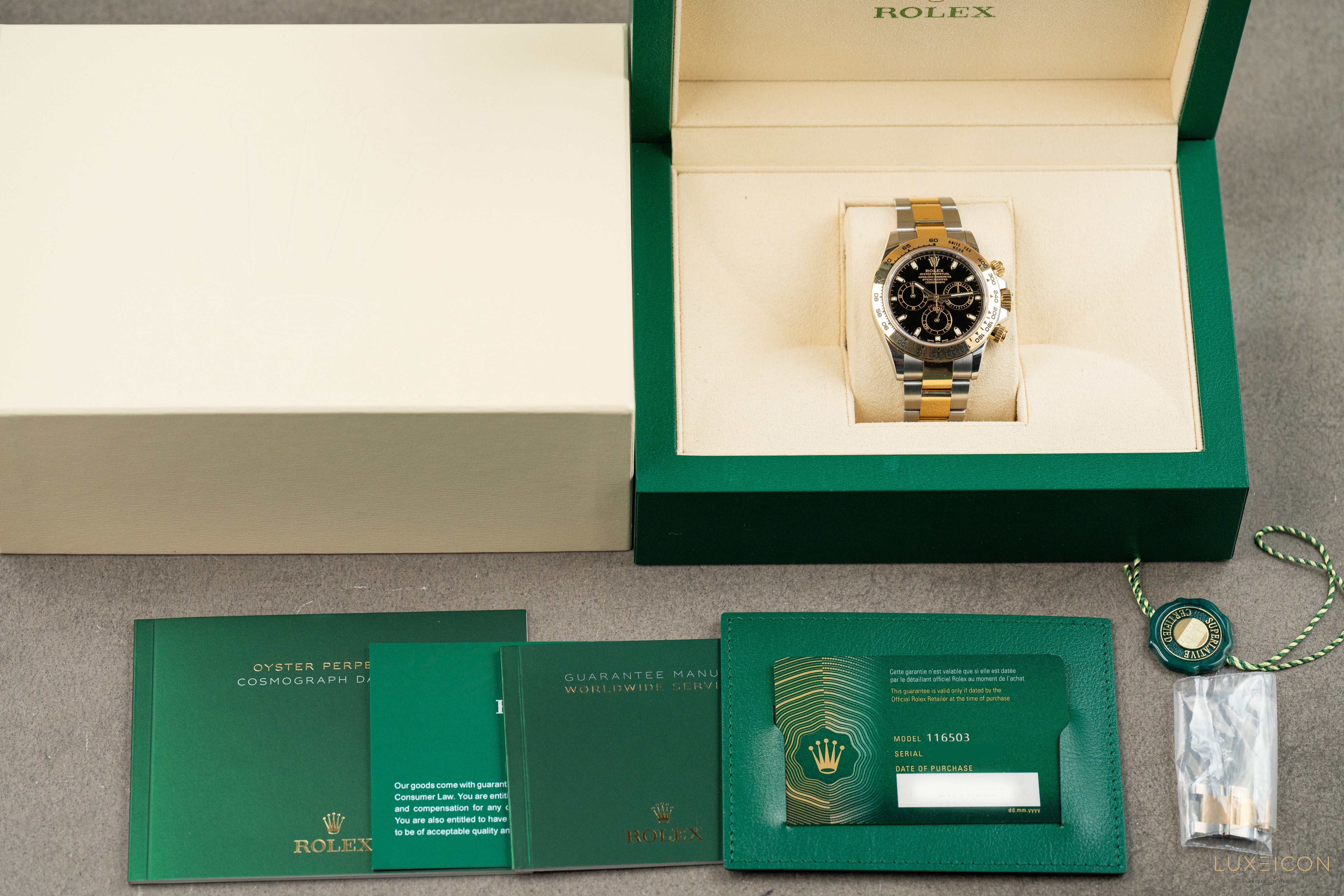 Rolex Daytona 116503 40mm Stainless Steel and Yellow Gold with Black Dial