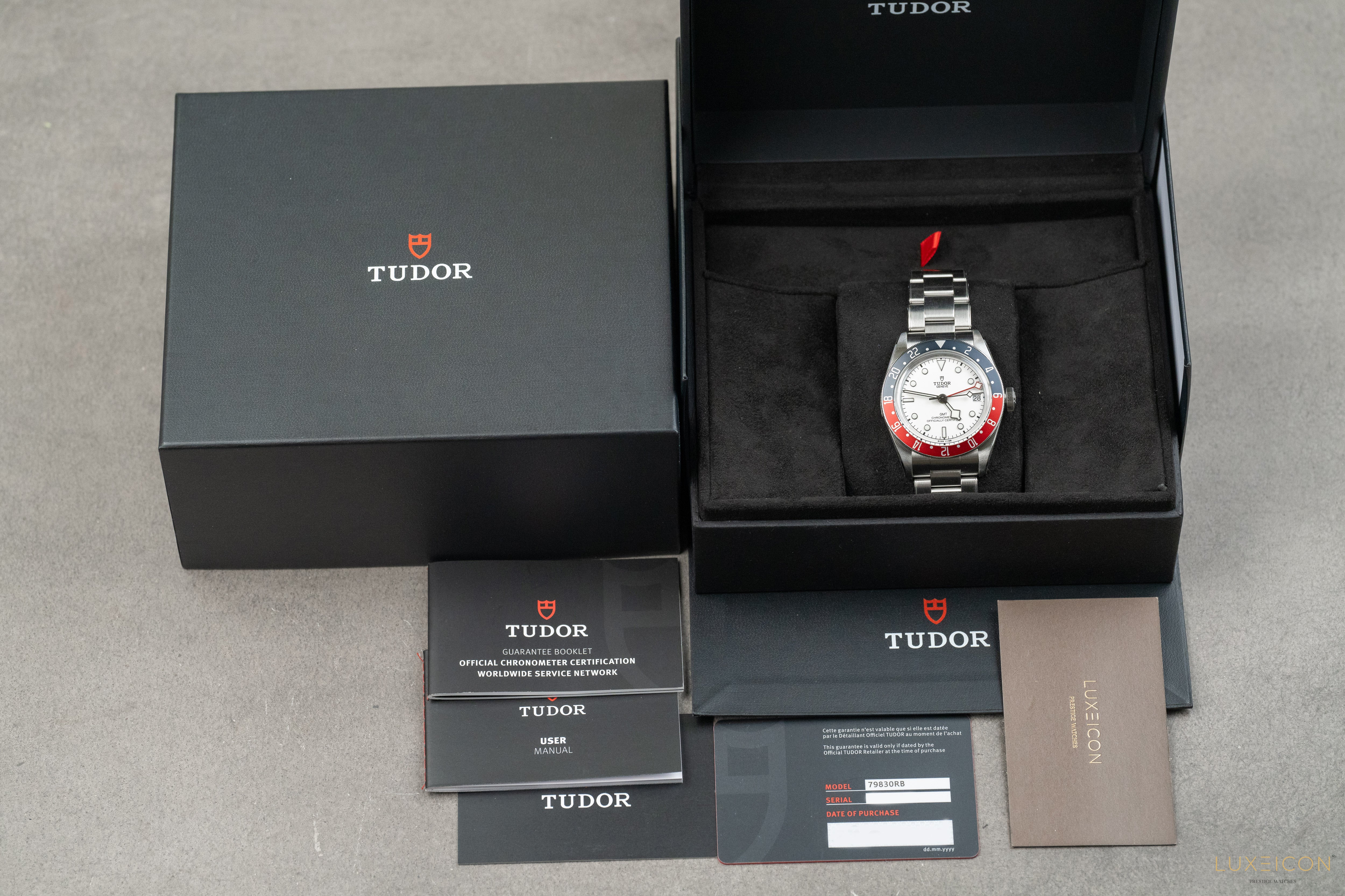 Tudor Black Bay GMT Heritage Black Bay GMT Pepsi Bezel Opaline White Dial 79830RB