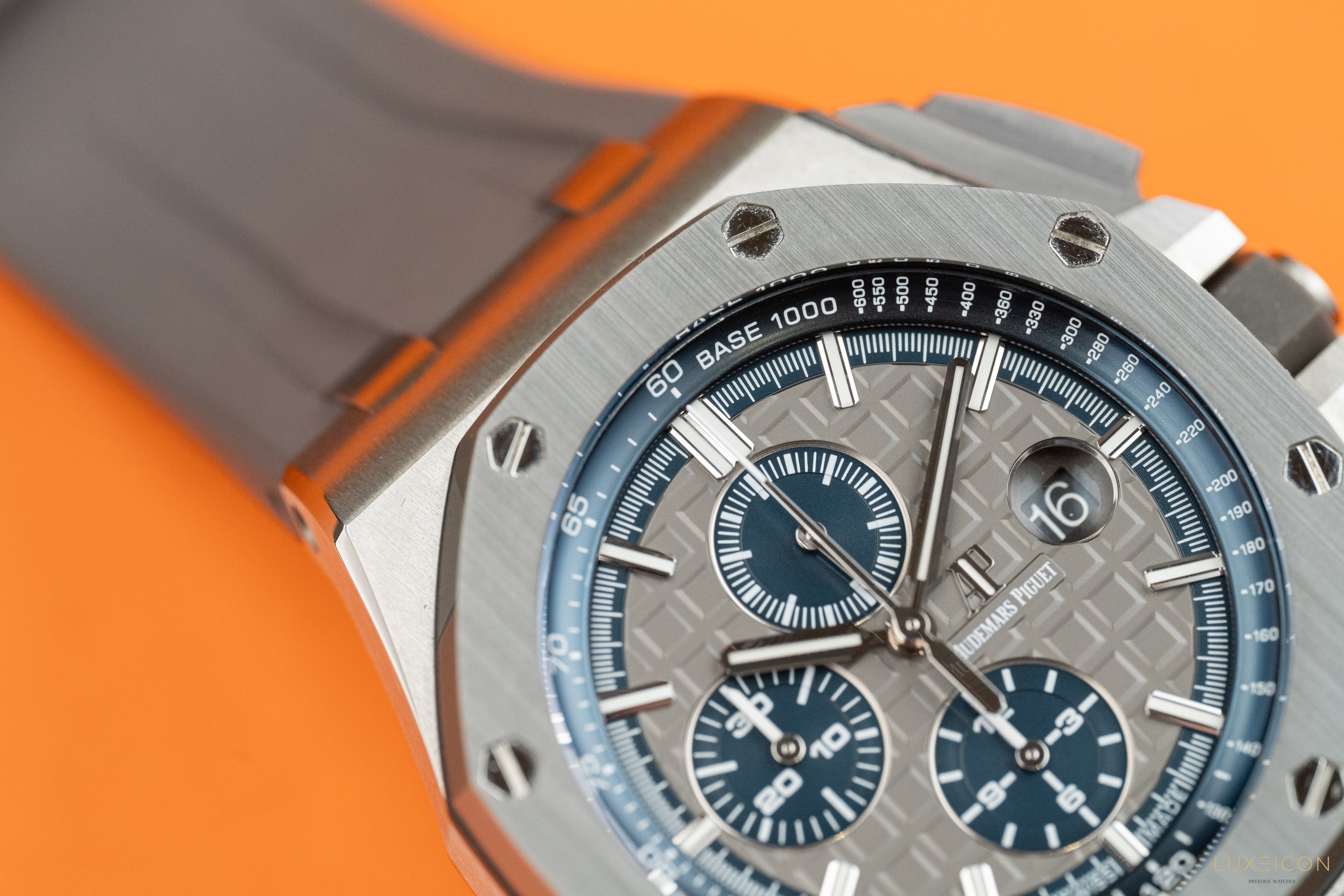 Audemars Piguet Royal Oak Offshore Chronograph 44mm Titanium Gray Blue 26400IO