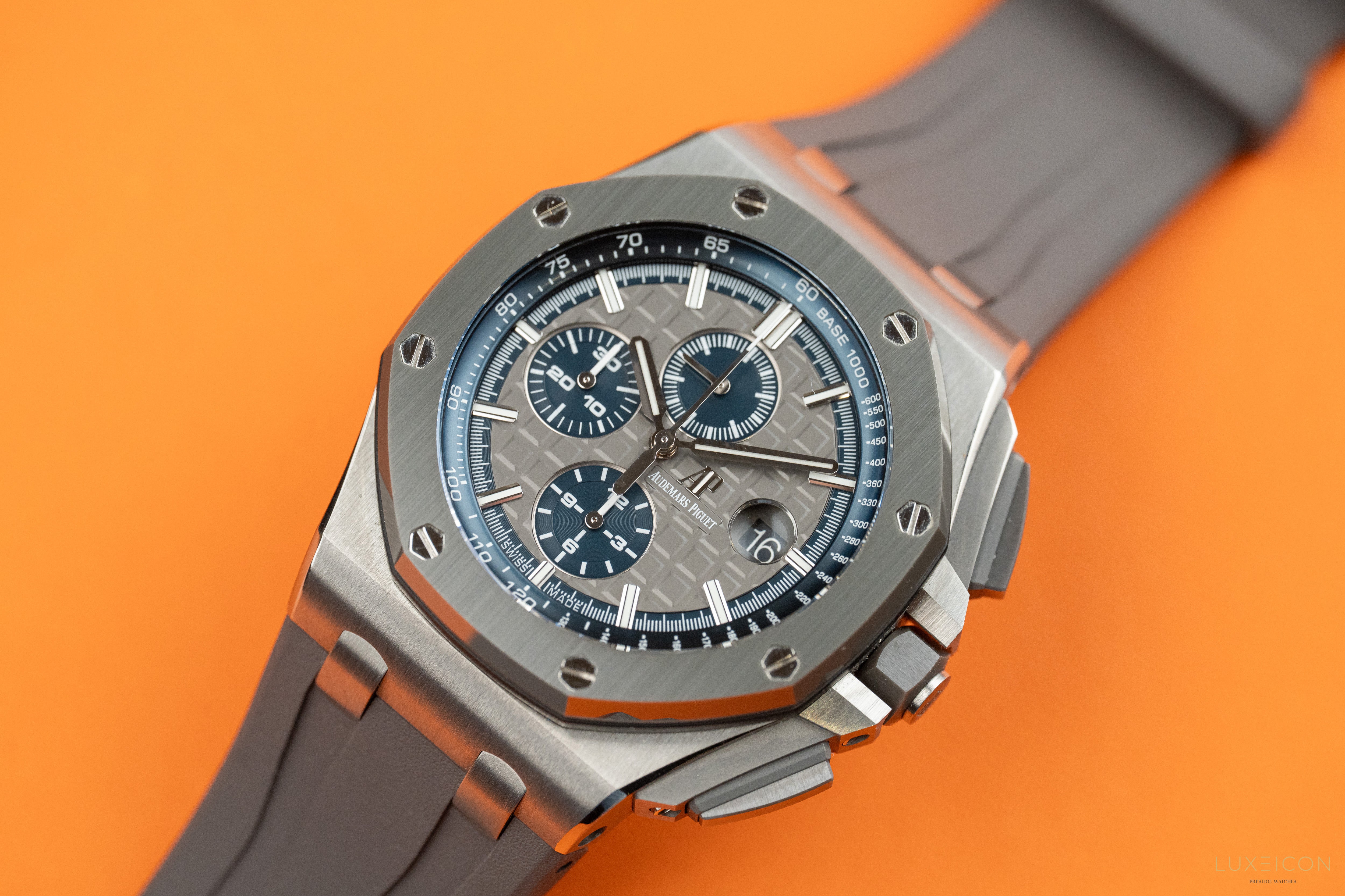 Audemars Piguet Royal Oak Offshore Chronograph 44mm Titanium Gray Blue 26400IO