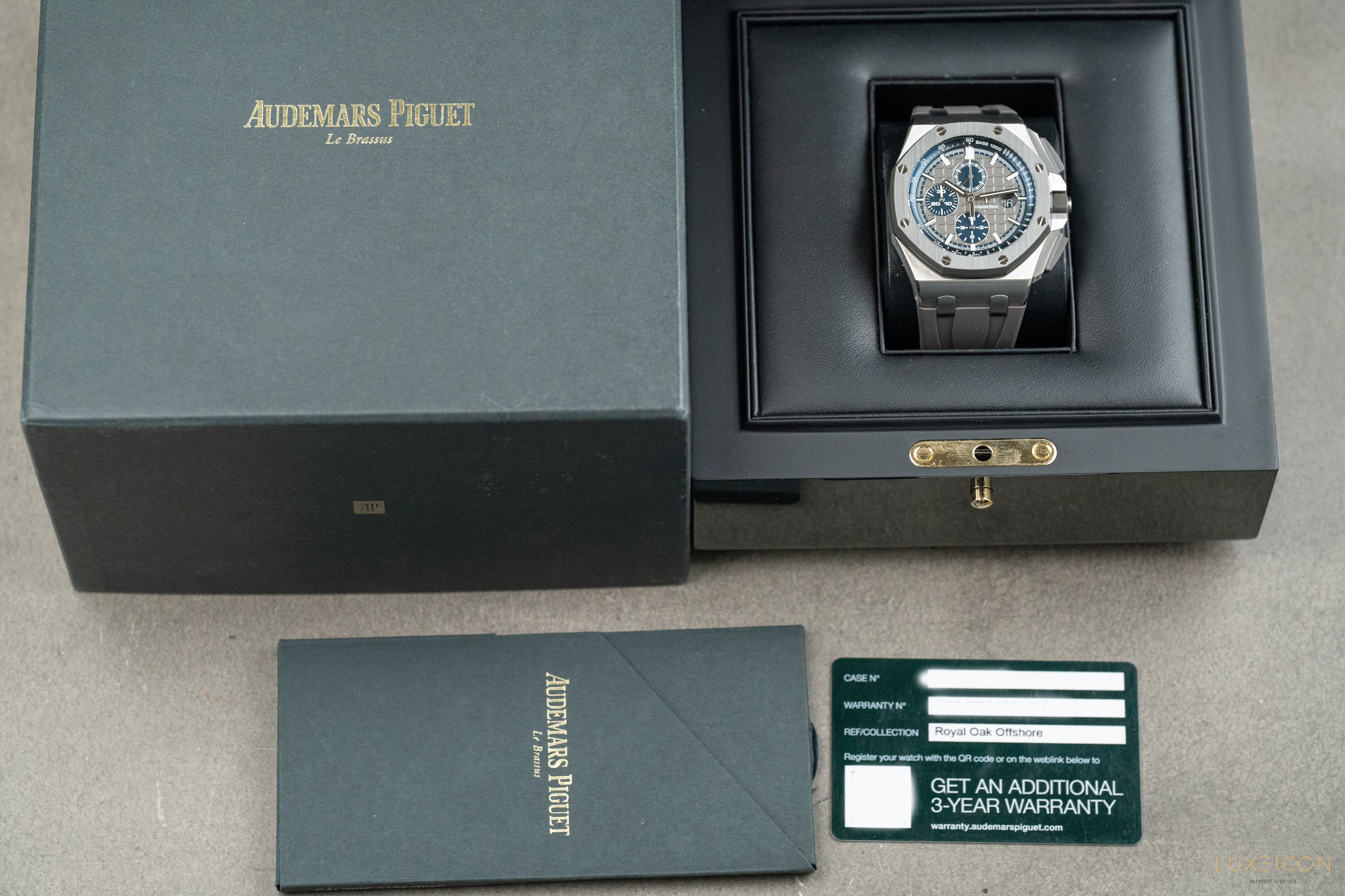 Audemars Piguet Royal Oak Offshore Chronograph 44mm Titanium Gray Blue 26400IO