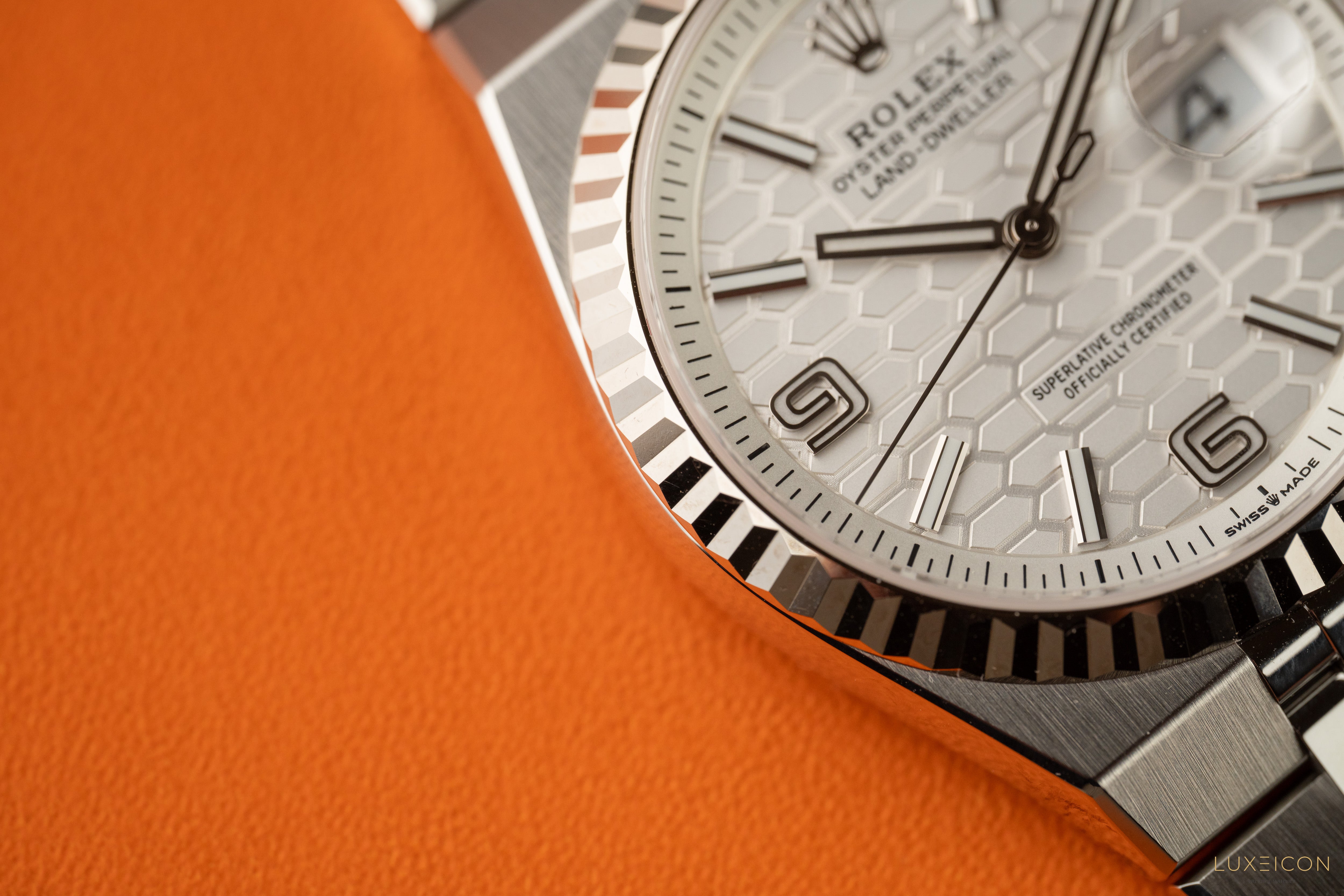 Rolex Land-Dweller 127234 36mm White Honeycomb Flat Jubilee 2026