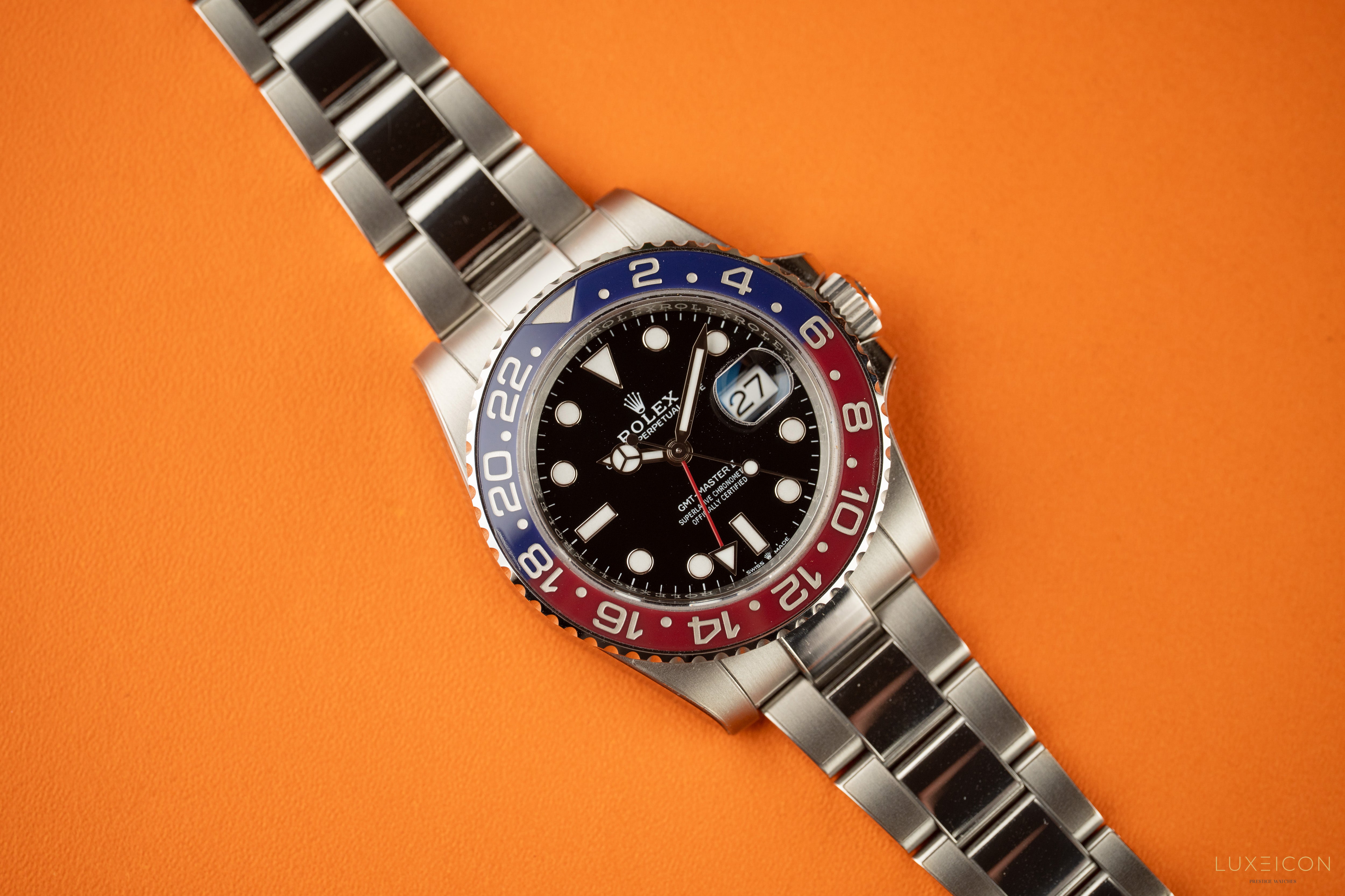 Rolex GMT-Master II 40mm PEPSI Red Blue Stainless Steel Oyster 2024