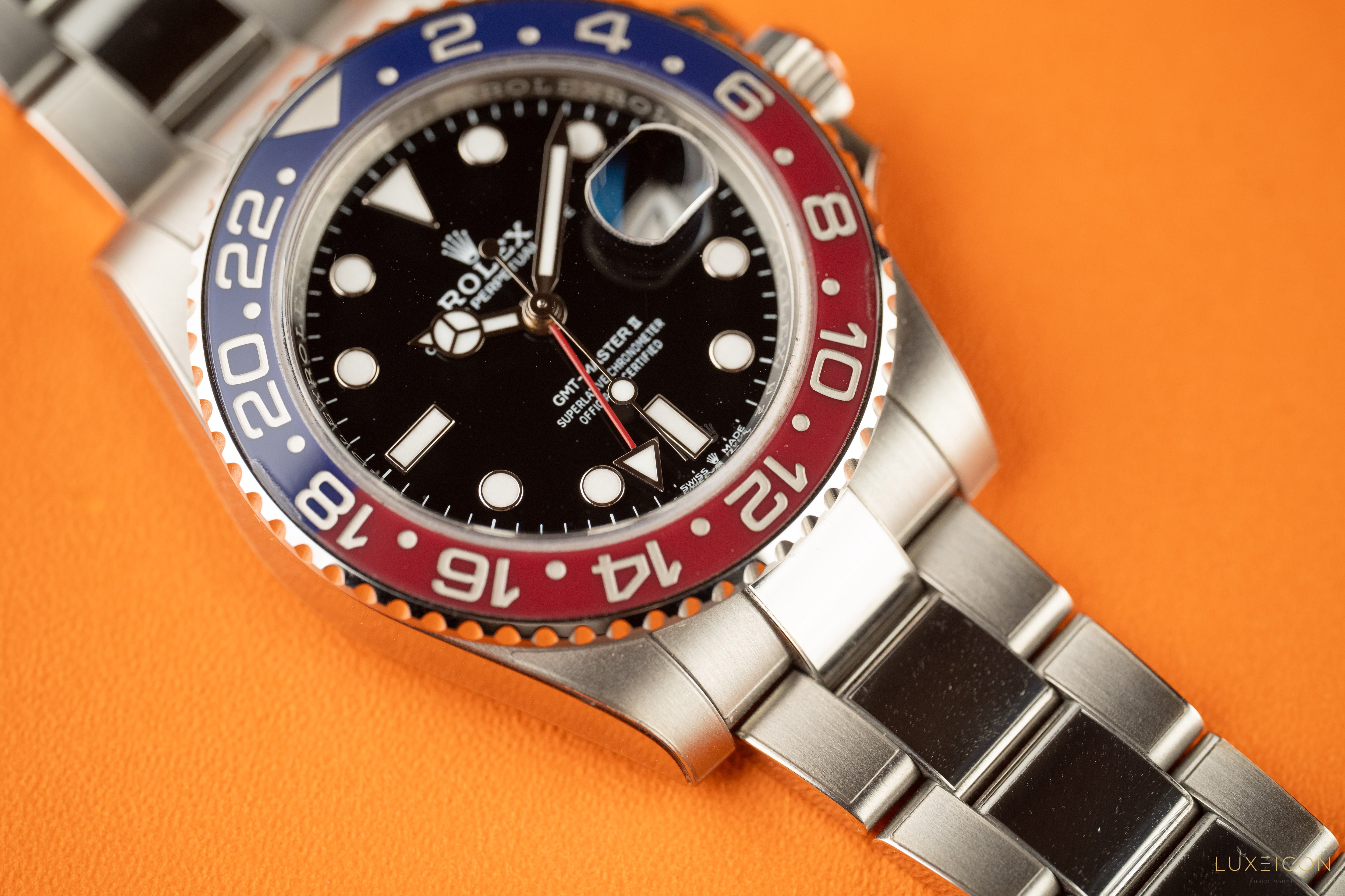 Rolex GMT-Master II 40mm PEPSI Red Blue Stainless Steel Oyster 2024