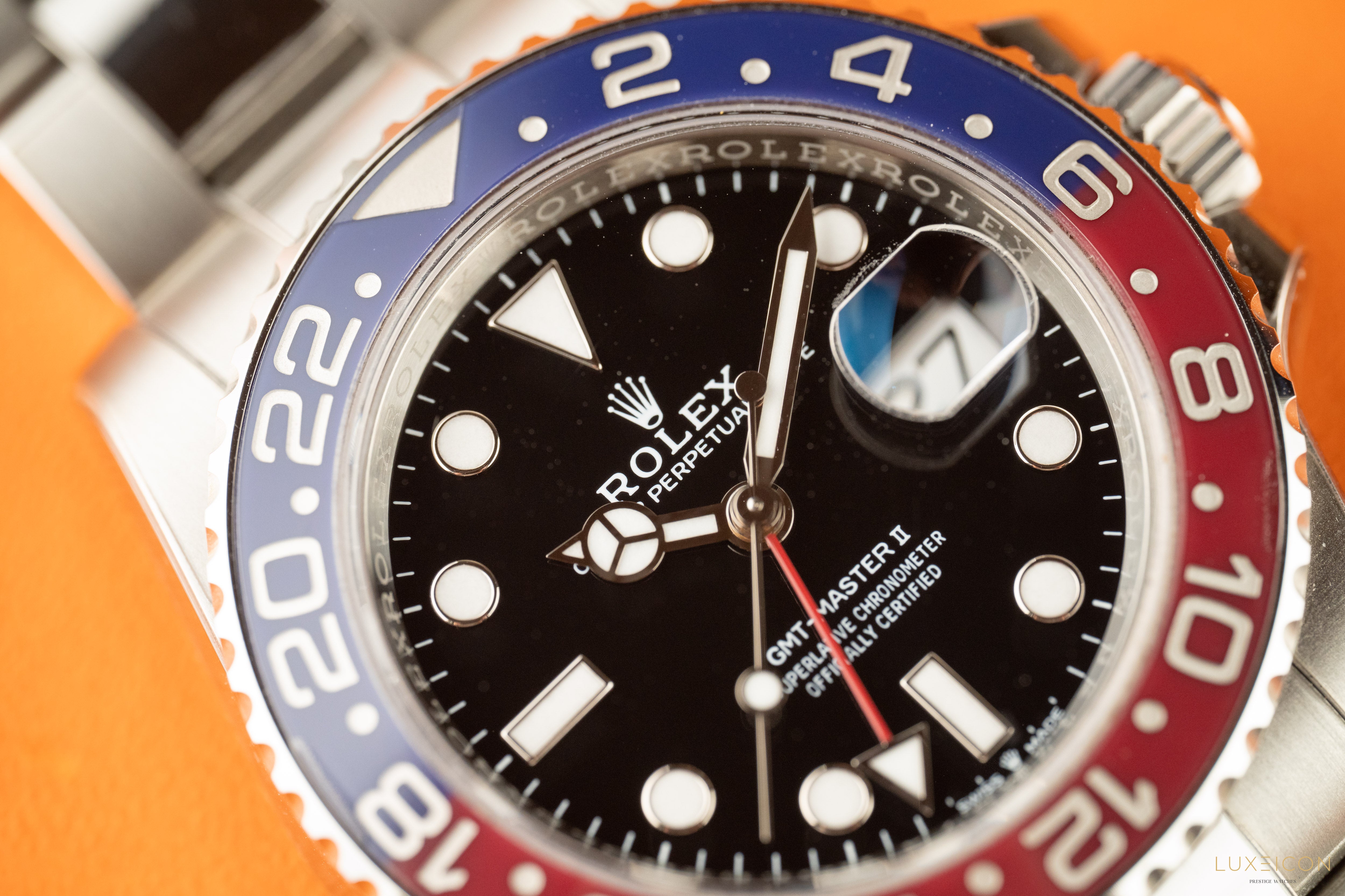 Rolex GMT-Master II 40mm PEPSI Red Blue Stainless Steel Oyster 2024
