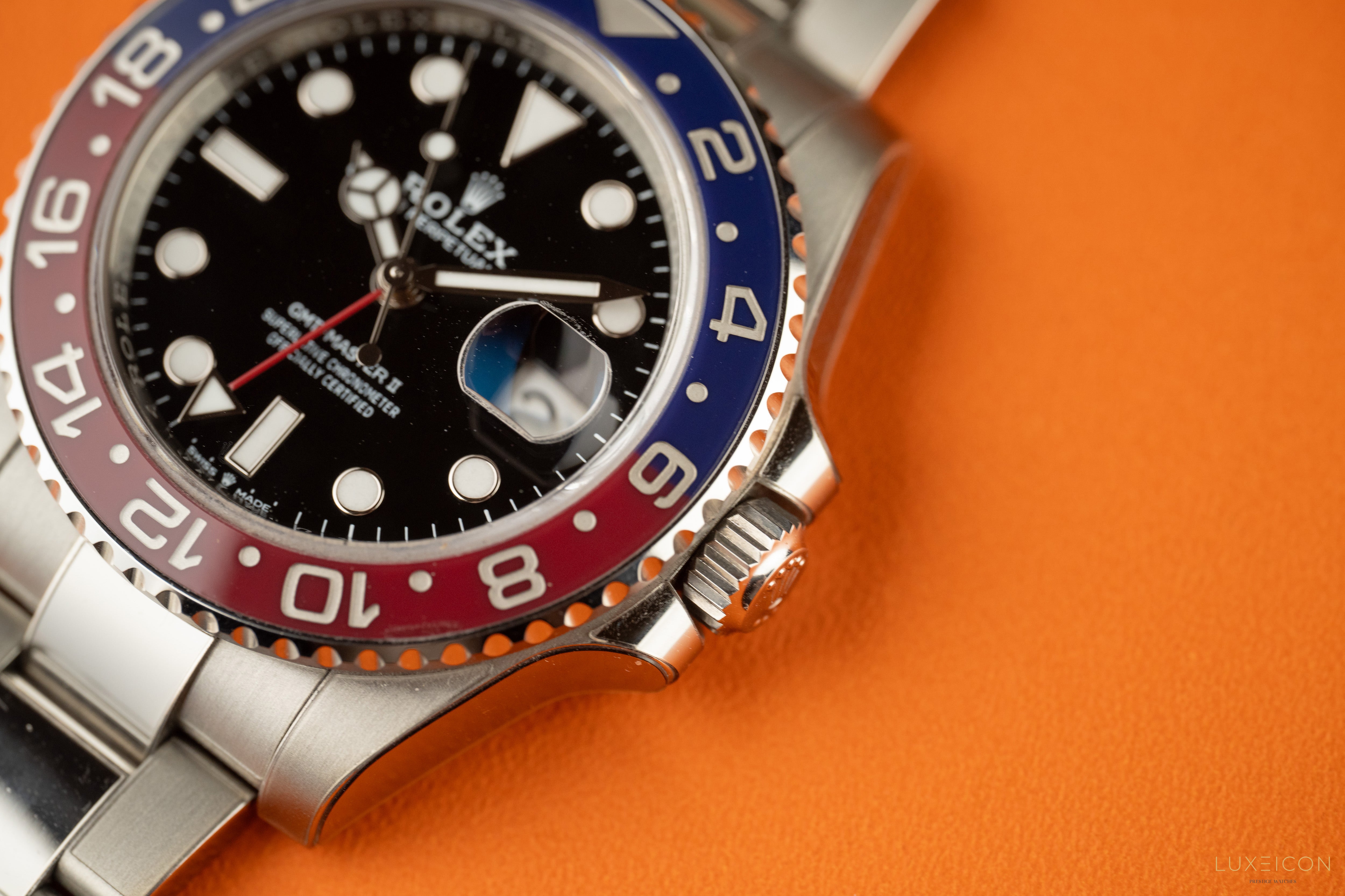 Rolex GMT-Master II 40mm PEPSI Red Blue Stainless Steel Oyster 2024