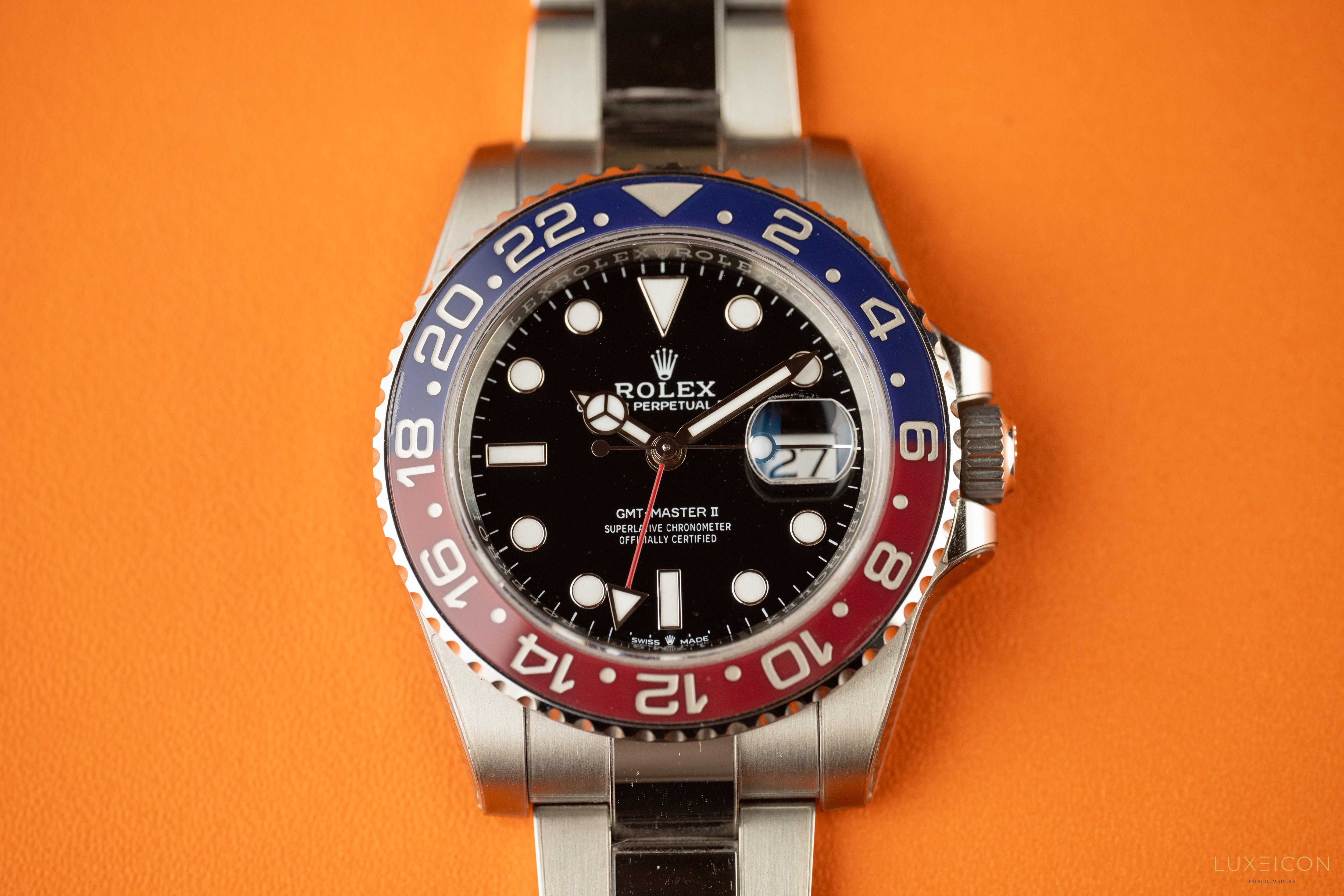 Rolex GMT-Master II 40mm PEPSI Red Blue Stainless Steel Oyster 2024