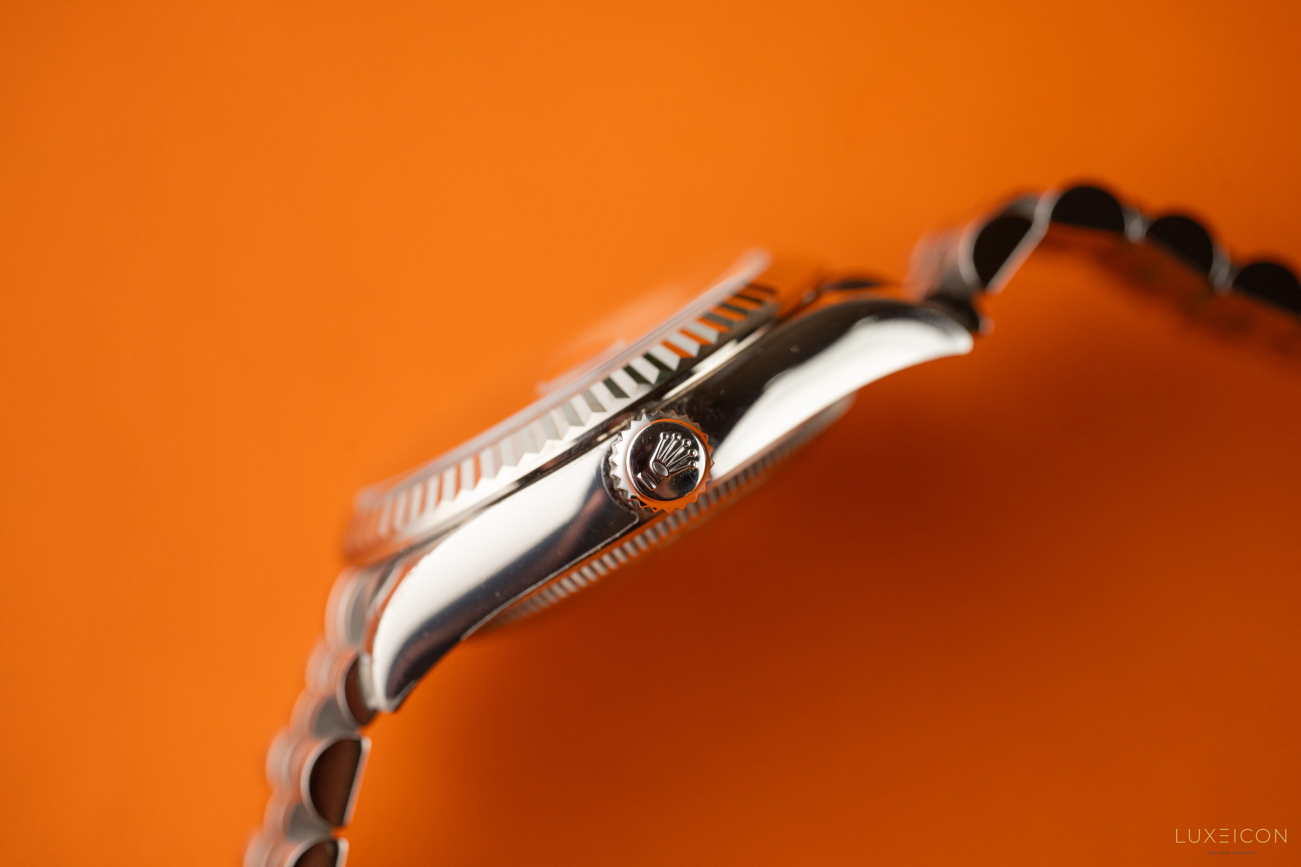 Rolex Datejust 31mm Steel Pink Roman Diamond VI Dial Fluted Bezel Jubilee 278274 2024