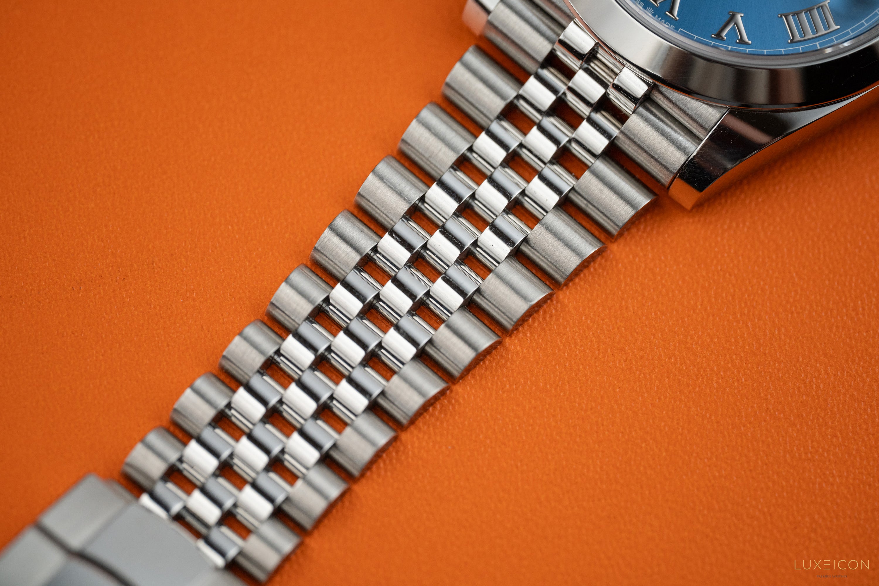 Rolex Datejust 41 126300 Azurro Blue Roman Dial Steel Bezel Jubilee bracelet 2023